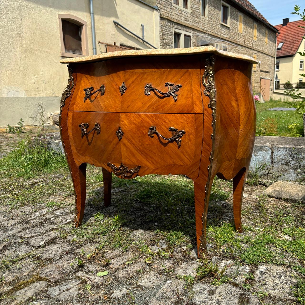 XIXe siècle Commode ancienne  France 19e siècle  Marbre et laiton en vente
