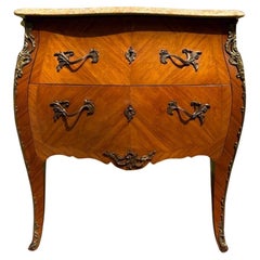 Cassettiera antica  Francia XIX secolo  Marmo e ottone