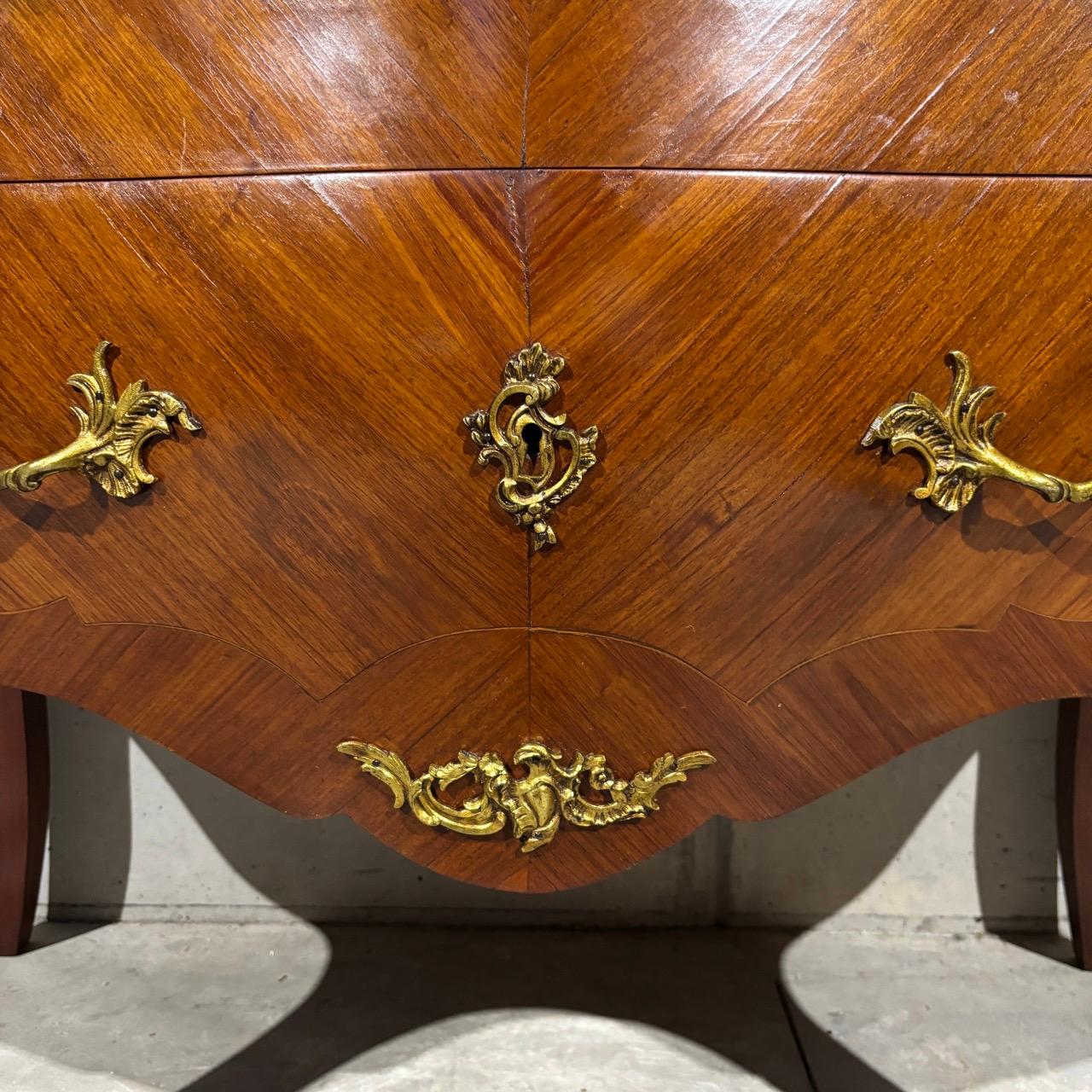 Antique chest of drawers  France around 1900  Ornate brass fittings For Sale 4