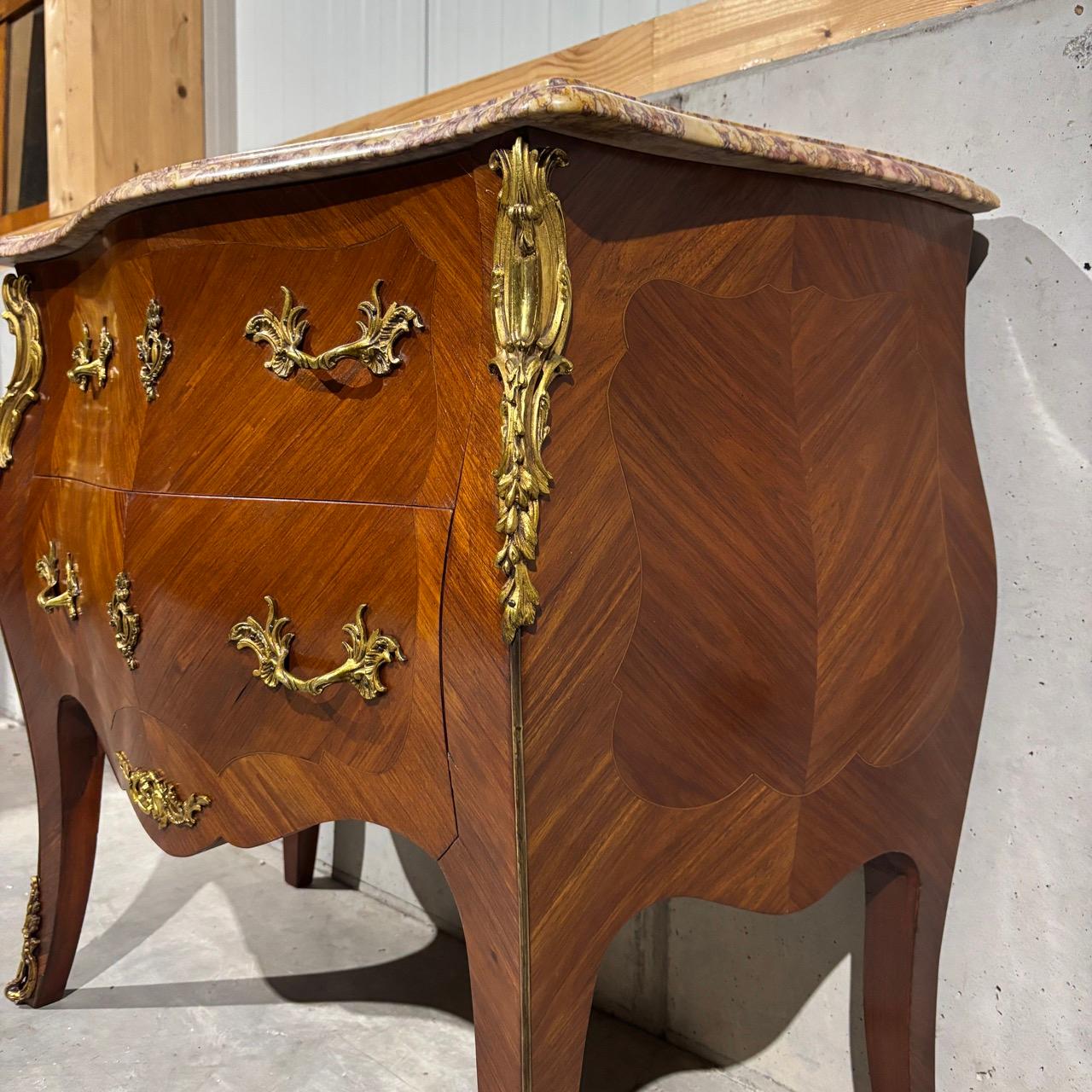 Antique chest of drawers  France around 1900  Ornate brass fittings For Sale 6