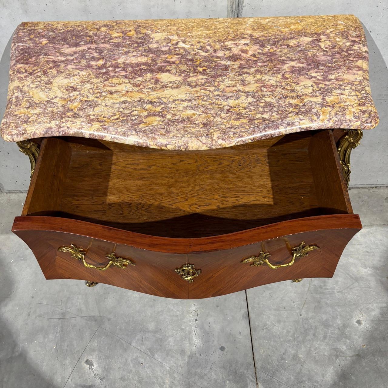 Antique chest of drawers  France around 1900  Ornate brass fittings For Sale 7