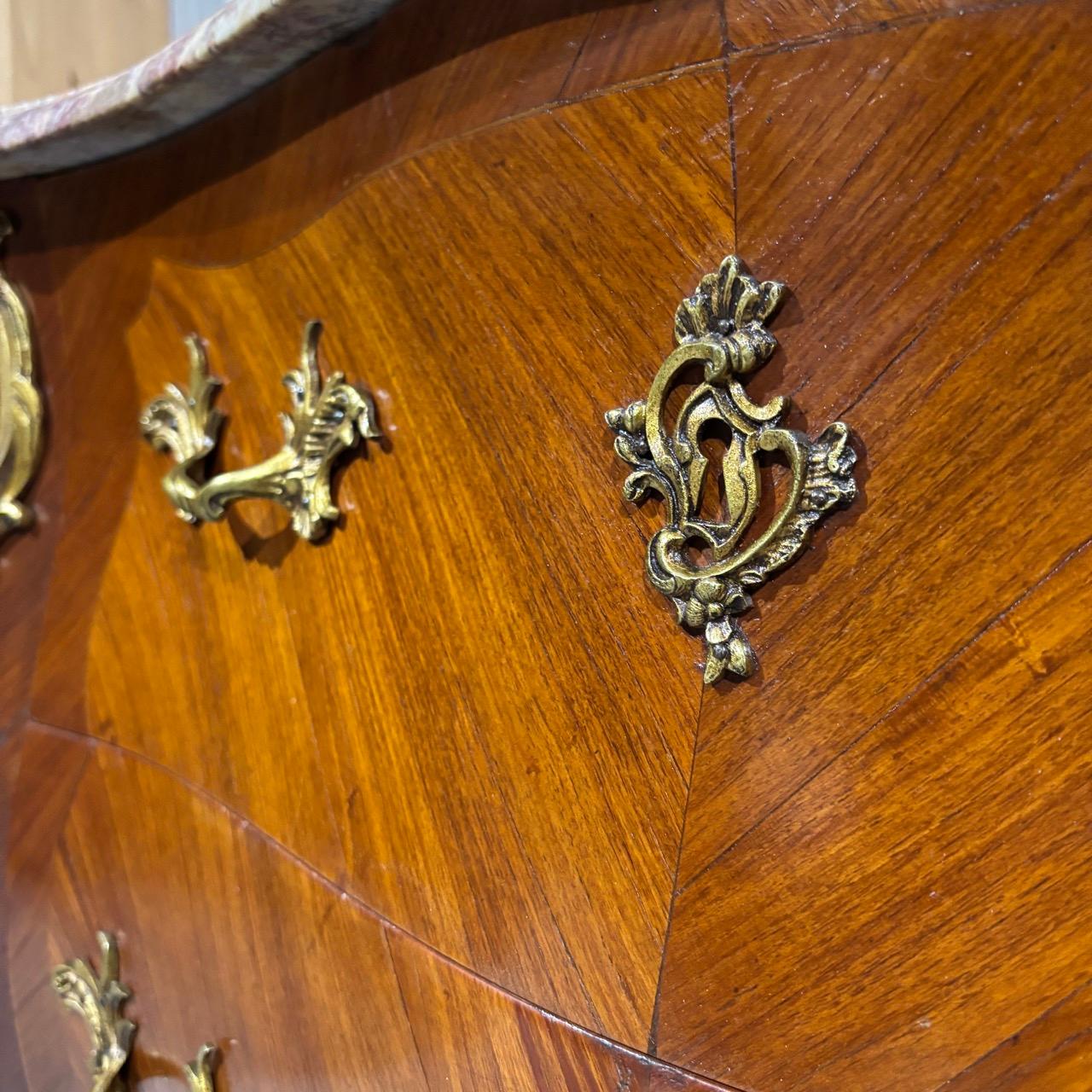 19th Century Antique chest of drawers  France around 1900  Ornate brass fittings For Sale