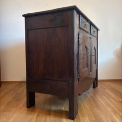 Antique chest of drawers  France - Brittany 18th century  Chestnut wood