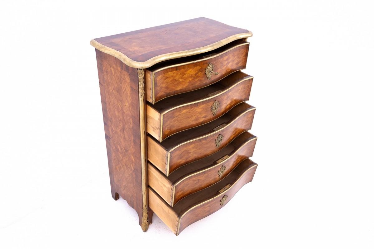 Commode ancienne, France, vers 1870. Bon état - En vente à Chorzów, PL