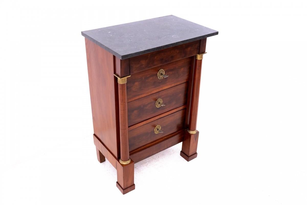 Biedermeier Antique chest of drawers from the second half of the 19th century, Northern Euro For Sale