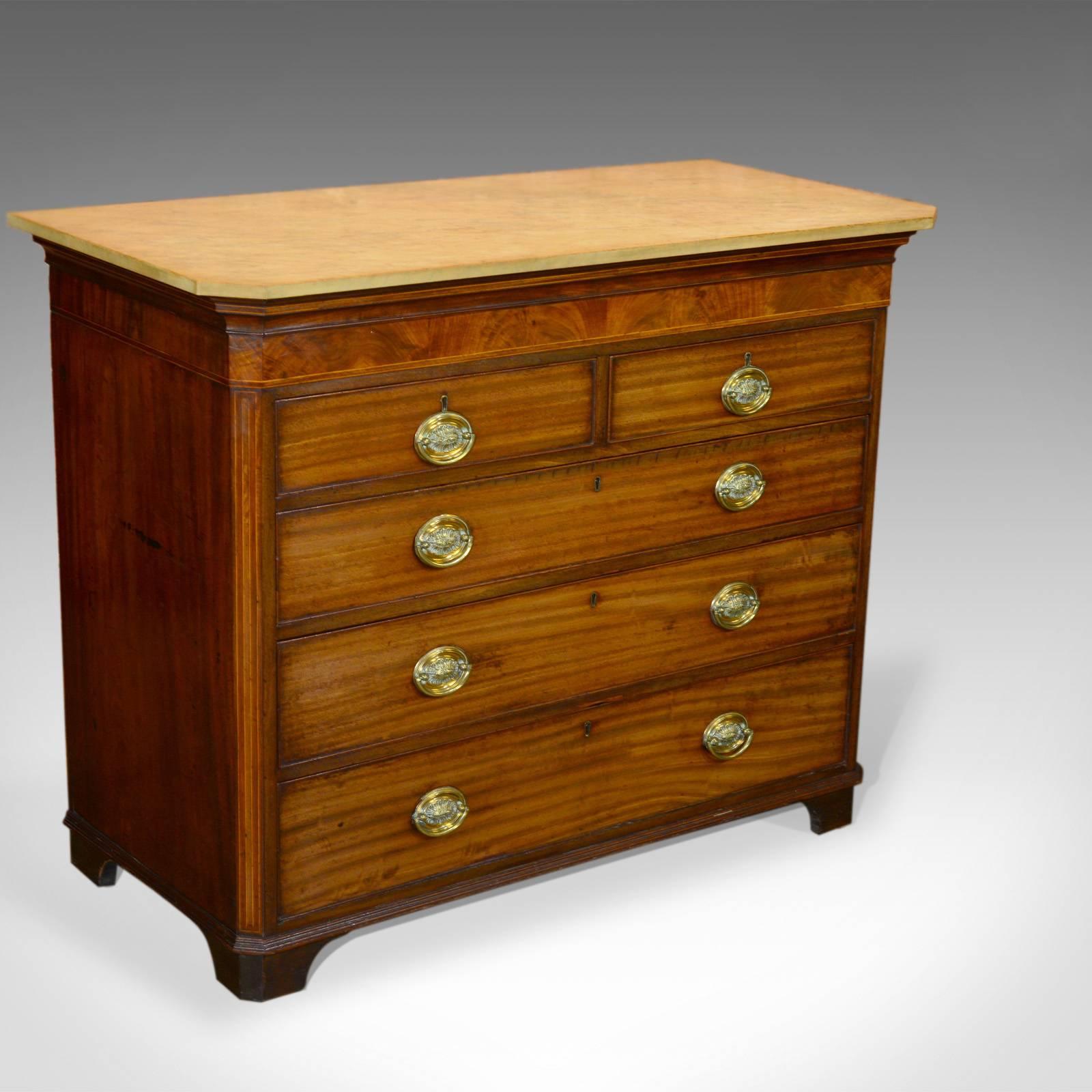 18th Century and Earlier Antique Chest of Drawers, Georgian Commode, circa 1780