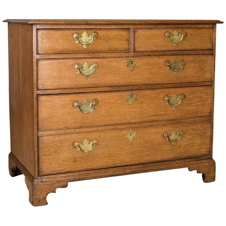 Antique Chest of Drawers, English Oak, circa 1800, Double