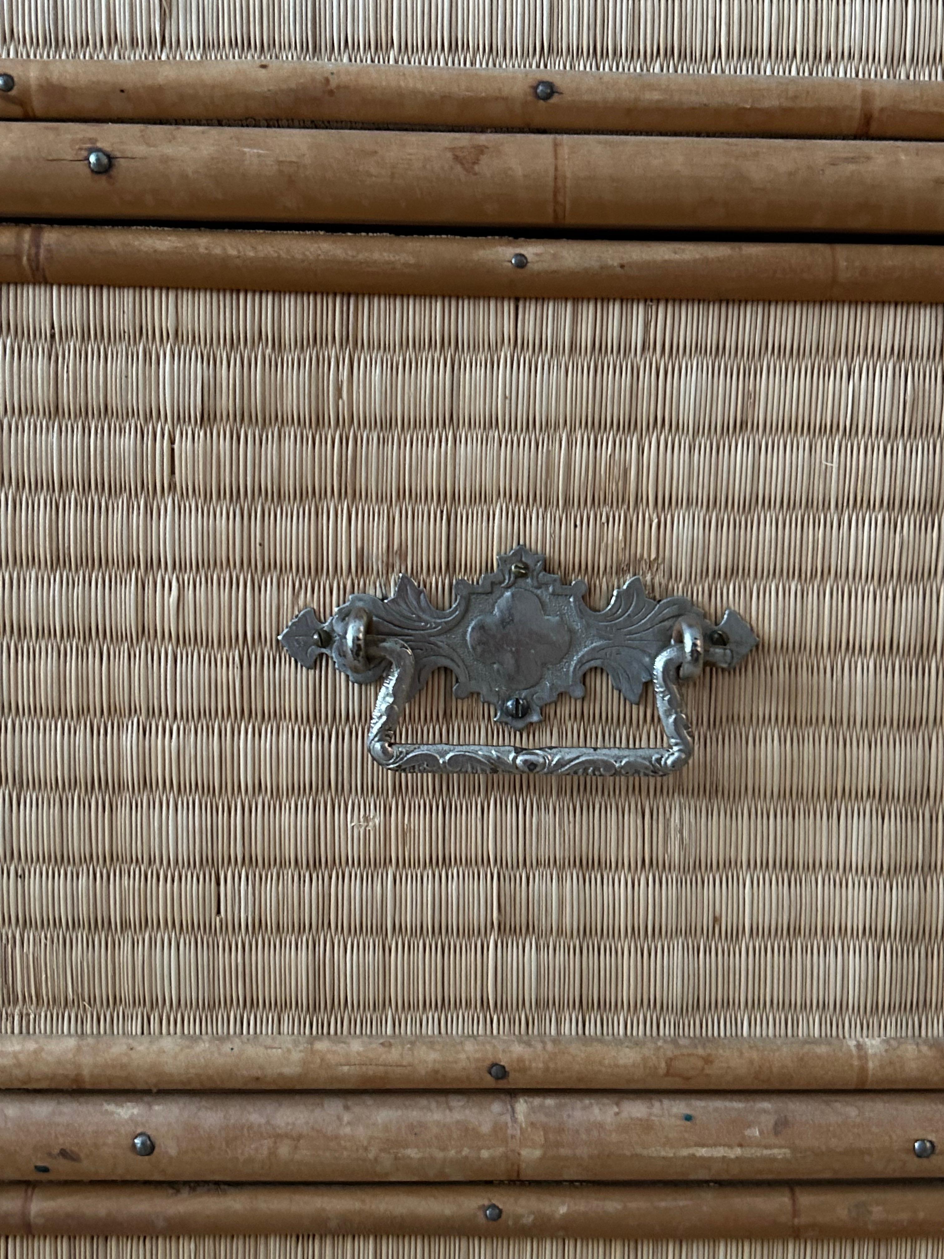 Antike Kommode aus japanischem Stroh und Buchenholz, Schweden, 19. Jahrhundert im Angebot 8