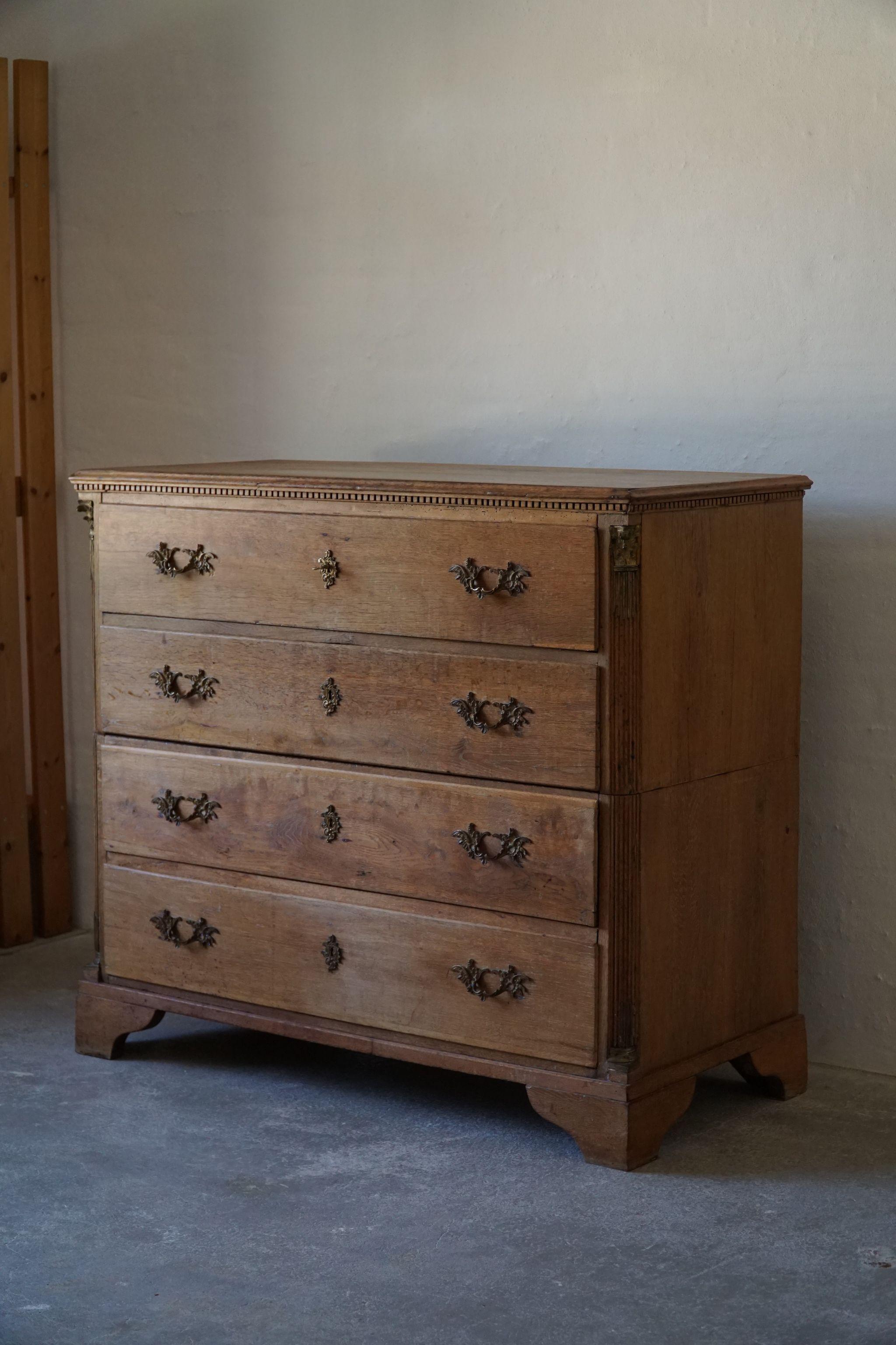 Antique Chest of Drawers in Oak, Made in Denmark, Mid-19th Century 4