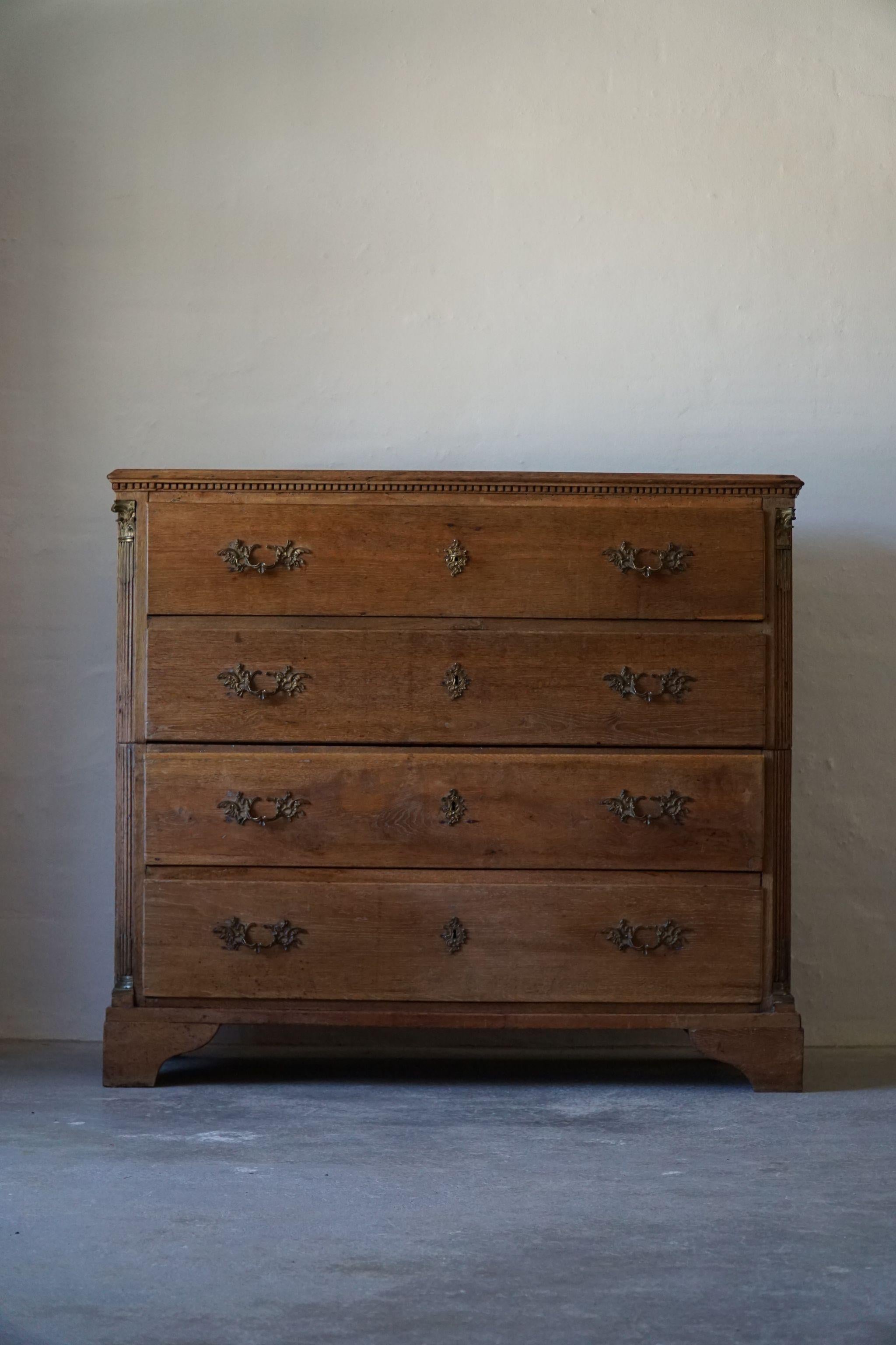 Antique Chest of Drawers in Oak, Made in Denmark, Mid-19th Century 5