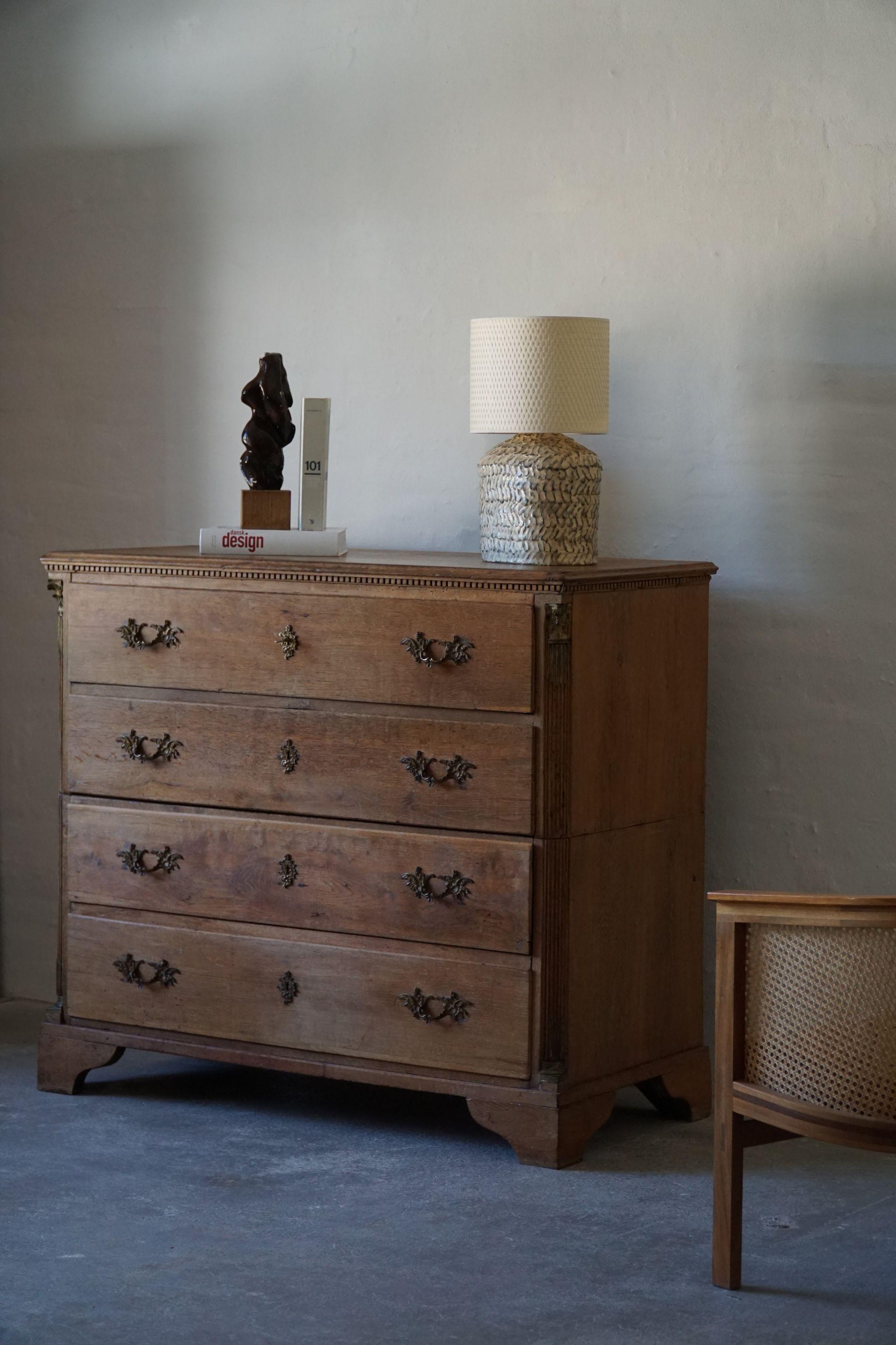 Antique Chest of Drawers in Oak, Made in Denmark, Mid-19th Century 7