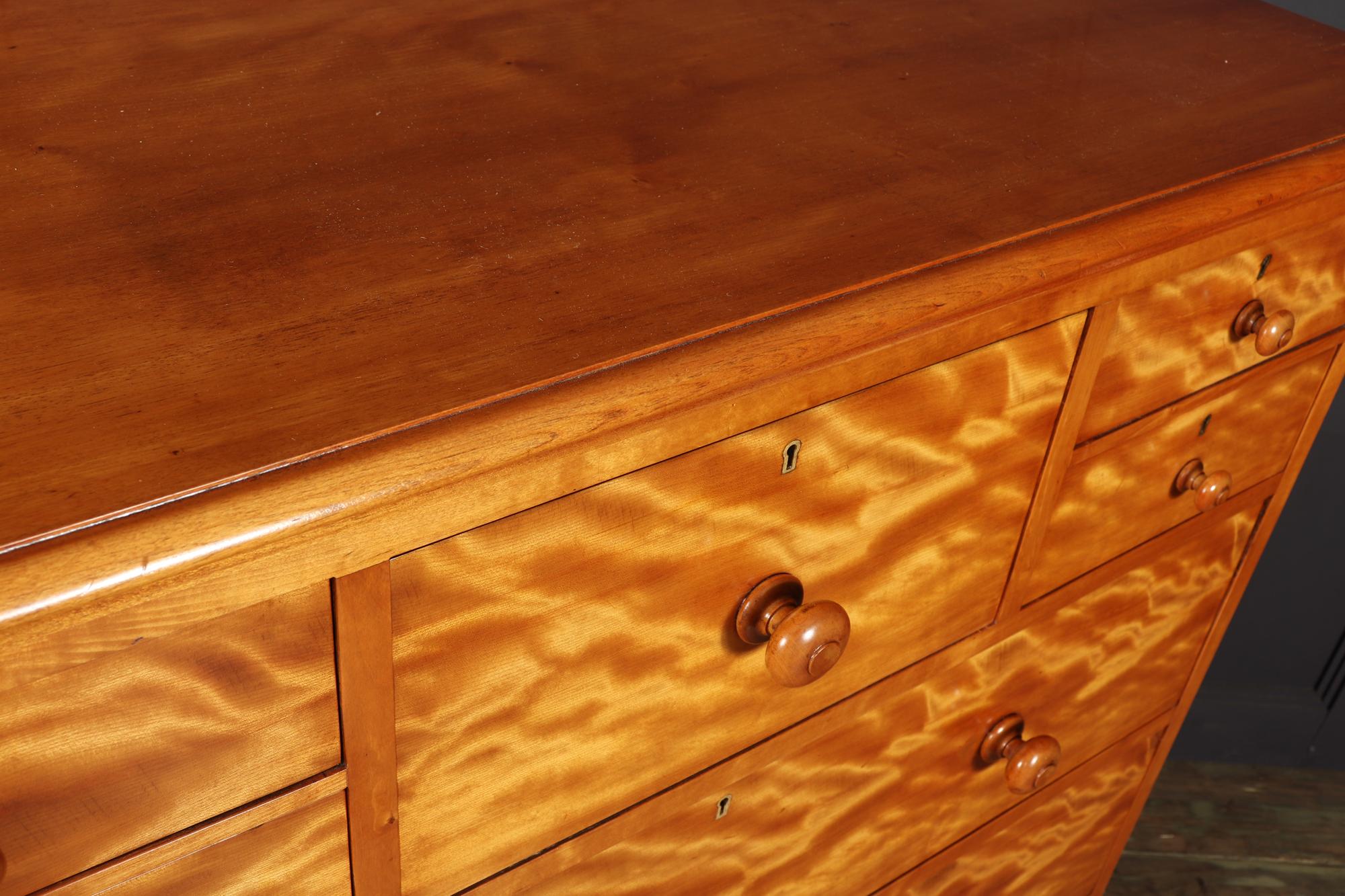 Antique Chest of Drawers in Satin Birch by Maple and Co 3