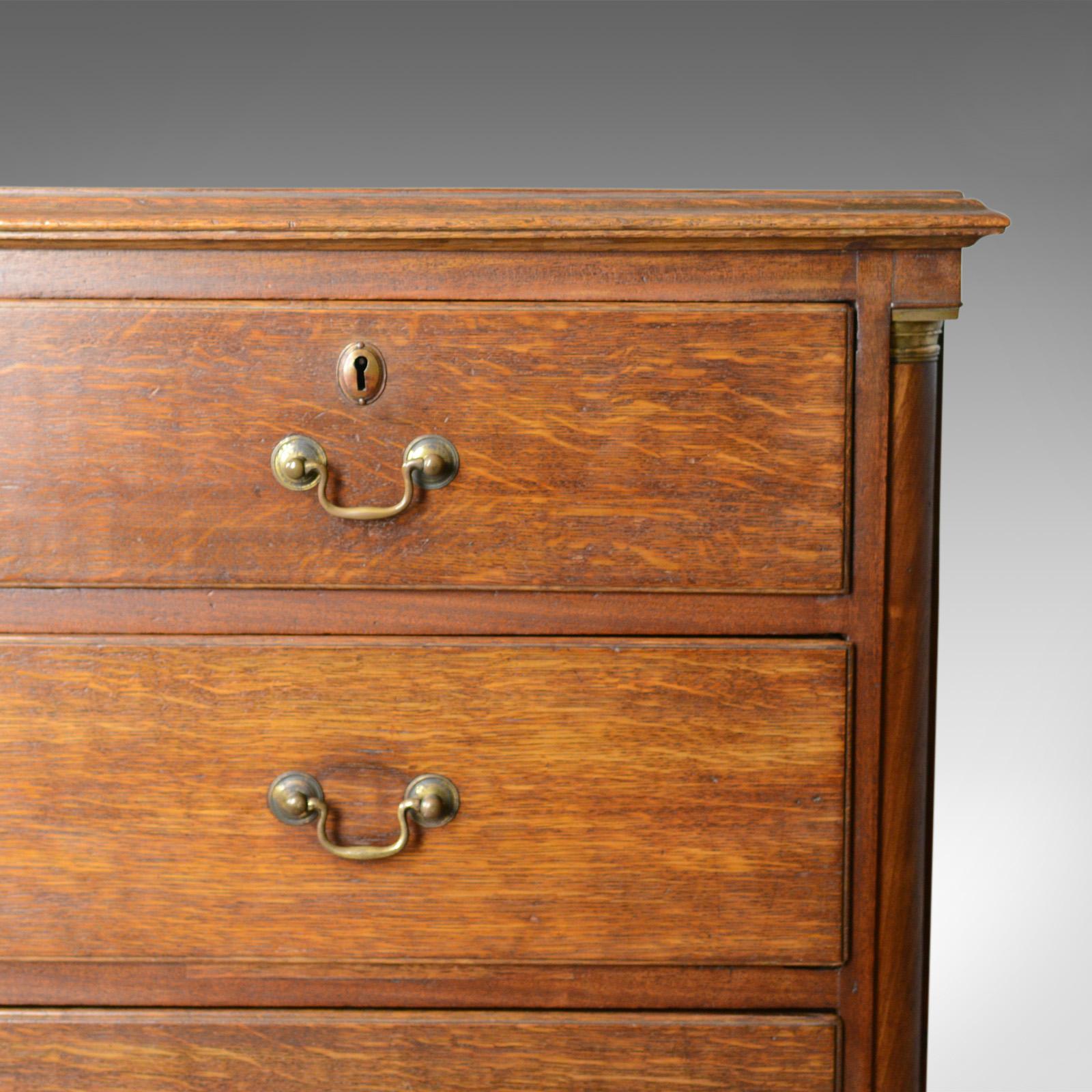 18th Century and Earlier Antique Chest of Drawers, Oak, English, Georgian, Tallboy, 18th Century For Sale