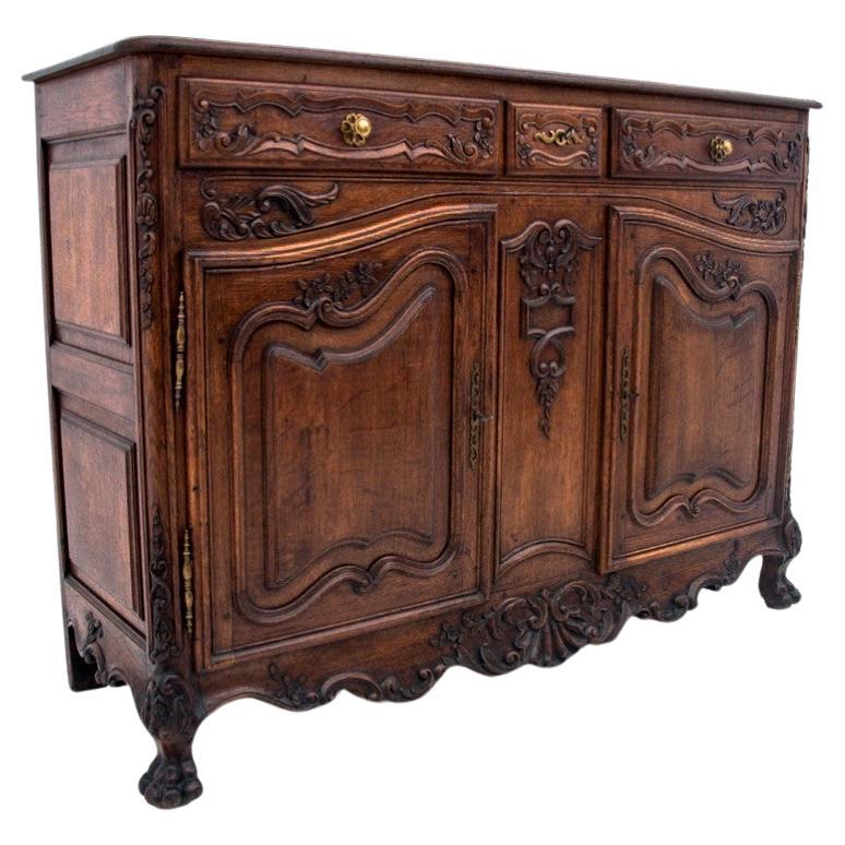 Antique chest of drawers on lion's paws, Western Europe, circa 1880.  For Sale