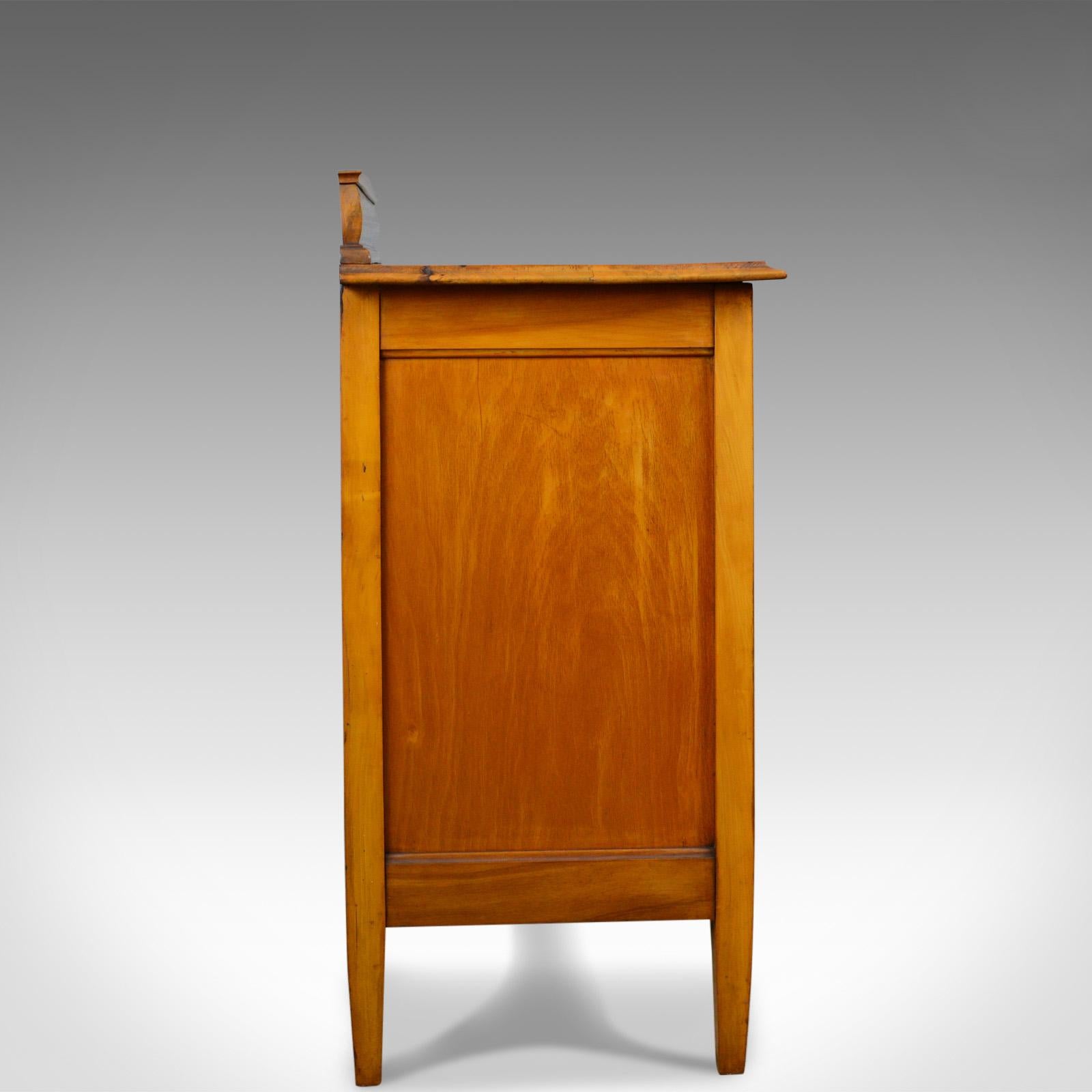 Late Victorian Antique Chest of Drawers, Satin Figured Walnut, English, Victorian, circa 1900