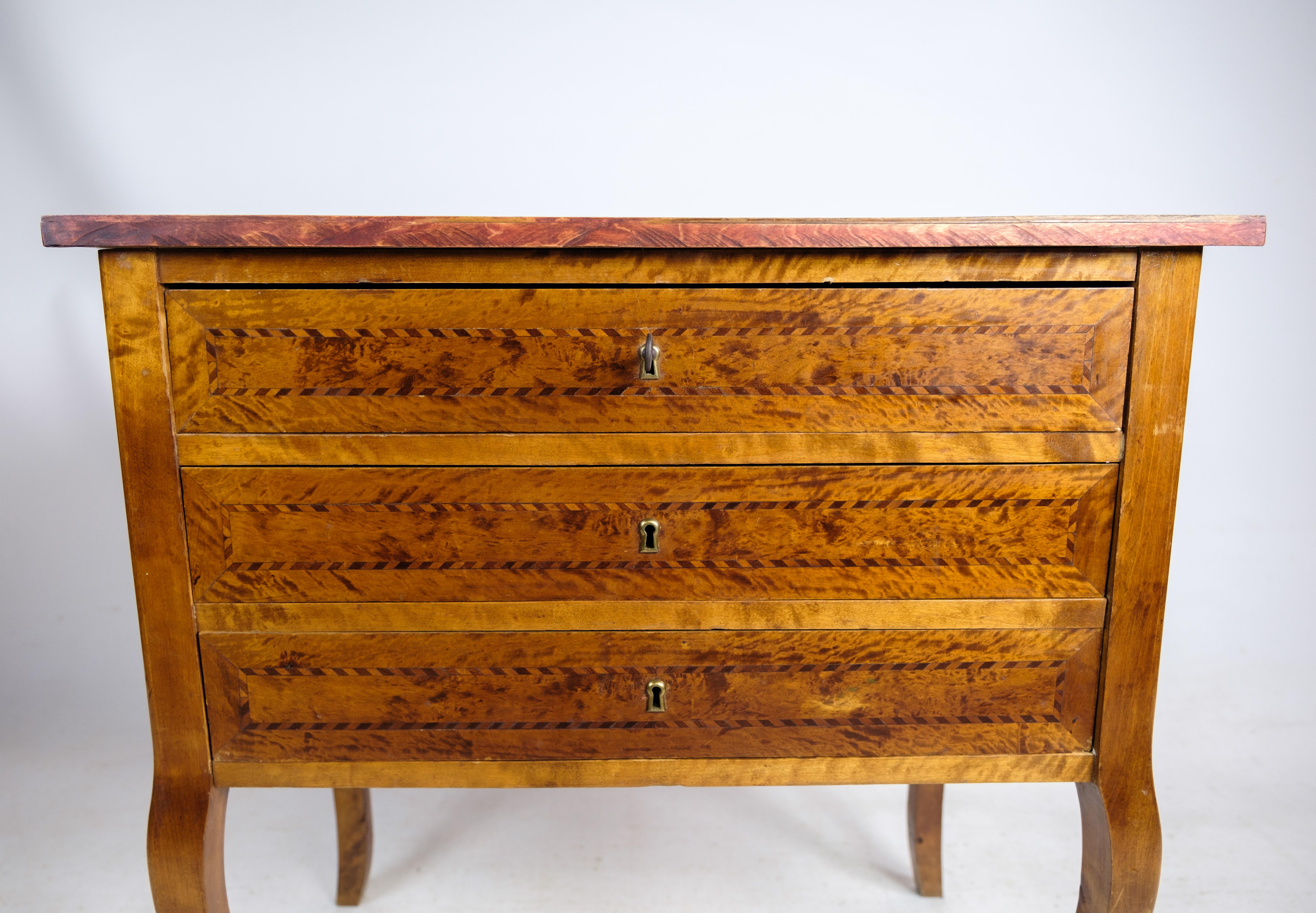 Antique Chest of Drawers, Walnut, Marquetry, 1920 1