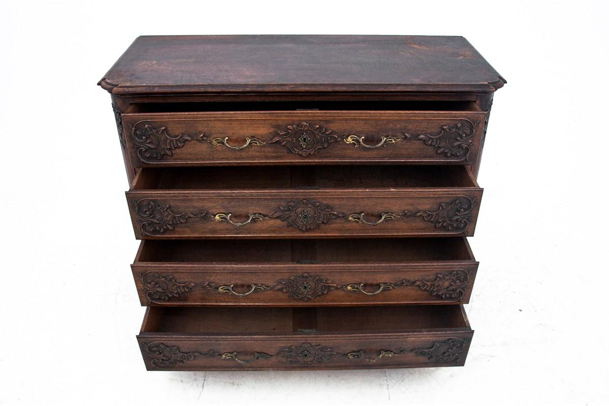 Oak Antique Chest of Drawers, Western Europe, circa 1910