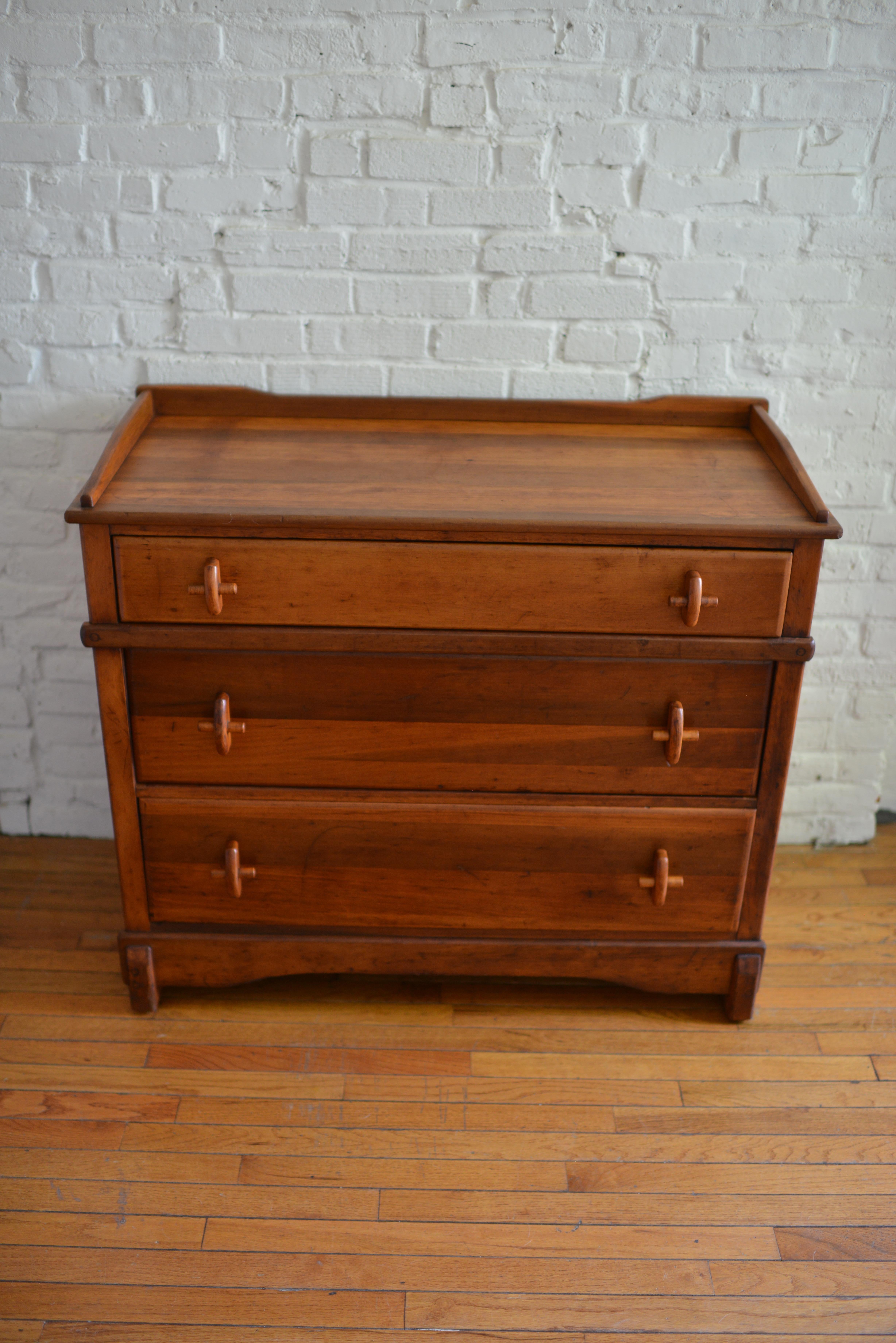 North American Antique Chest of Drawers with Cross Handle Pulls