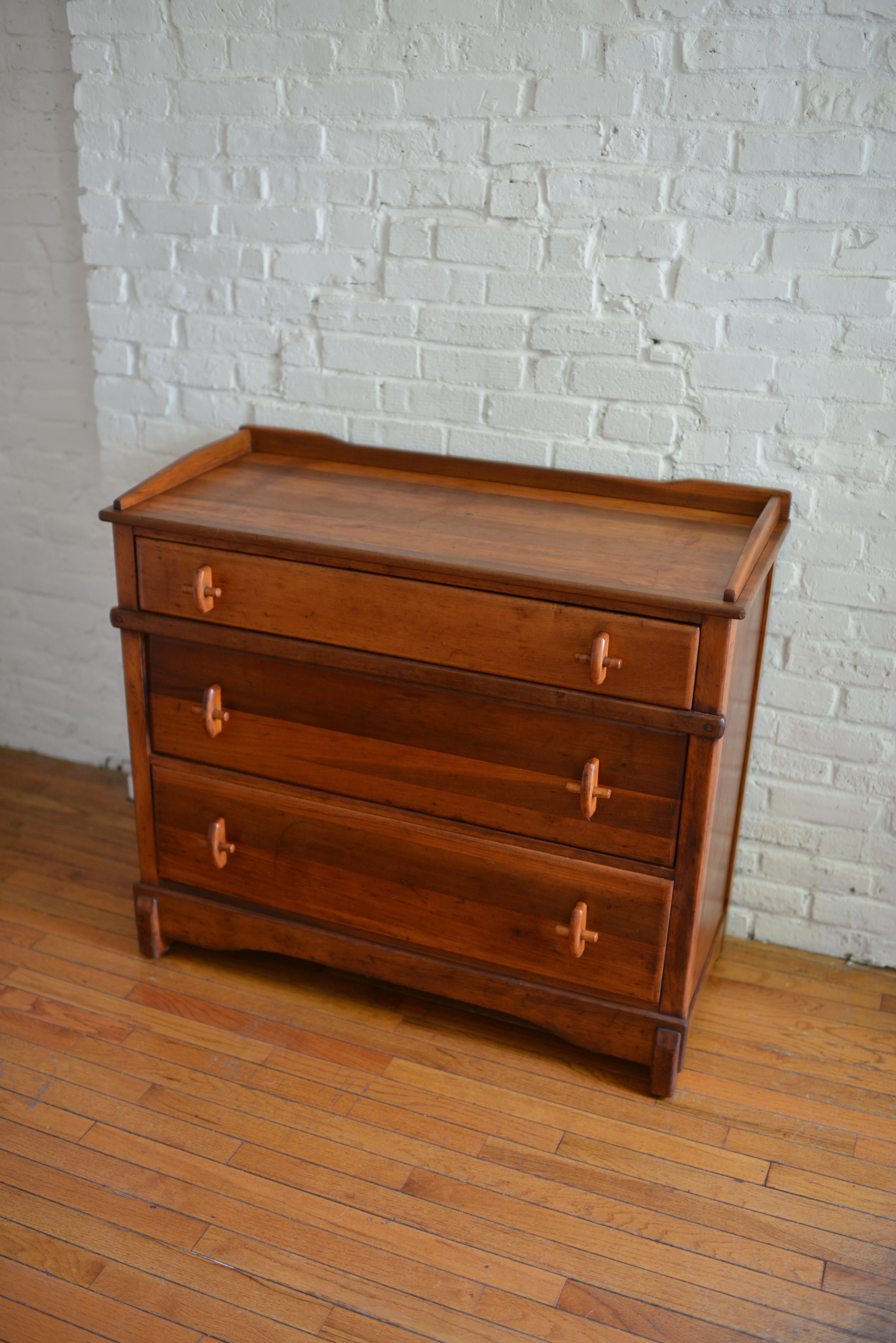 20th Century Antique Chest of Drawers with Cross Handle Pulls