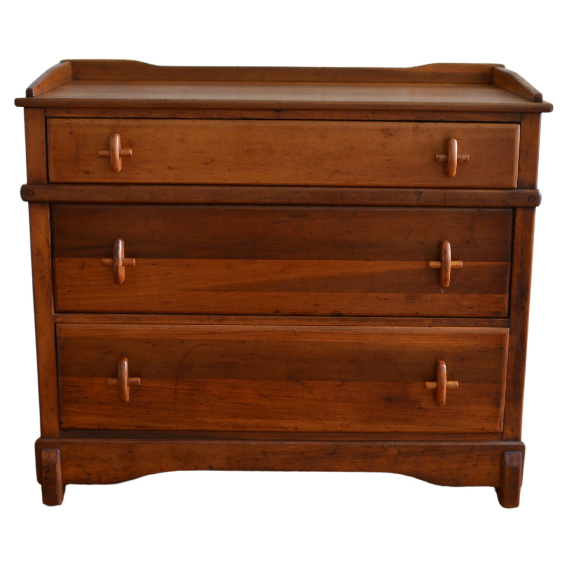 Antique Chest of Drawers with Cross Handle Pulls