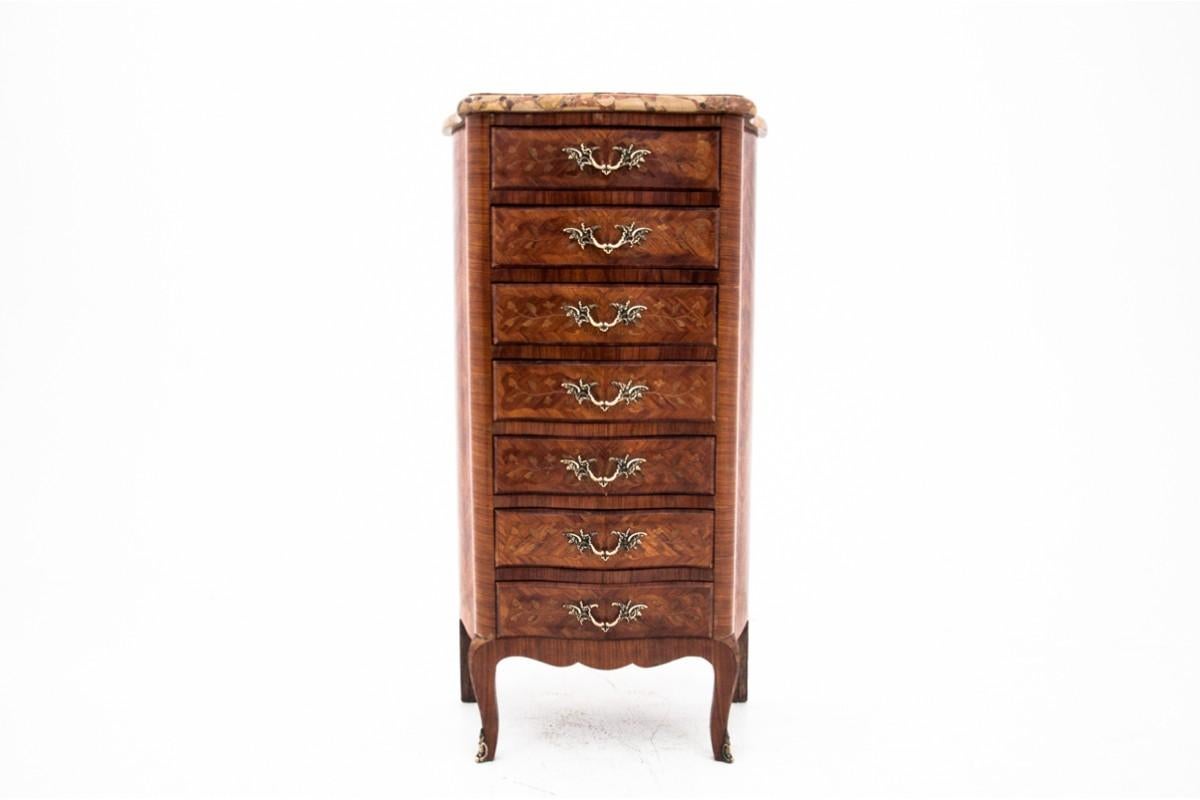 Antique Chest of Drawers with Intarsia, France, Early 20th Century 3