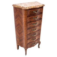 Antique Chest of Drawers with Intarsia, France, Early 20th Century