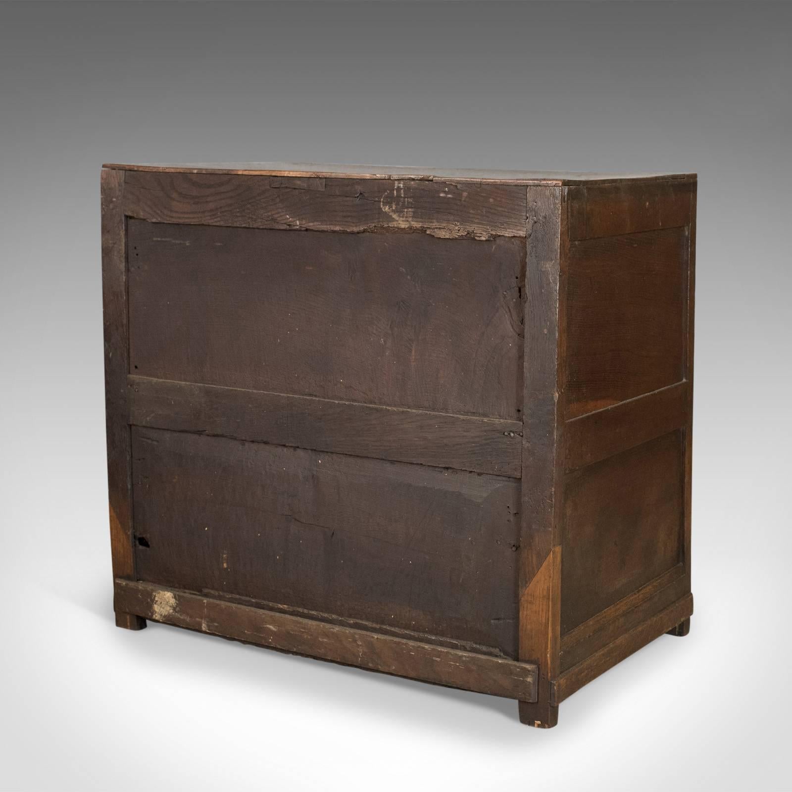 William and Mary Antique Chest of Drawers, English, Oak, Late 17th Century, circa 1690