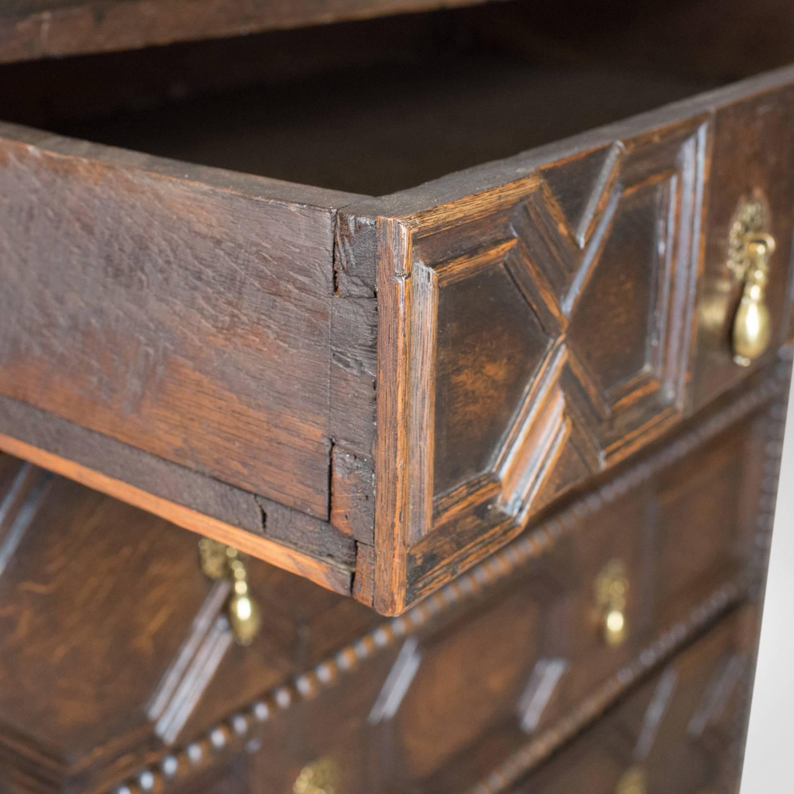 Antique Chest of Drawers, English, Oak, Late 17th Century, circa 1690 2