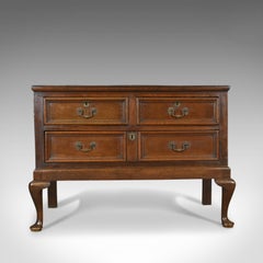 Antique Chest on Stand, English, Georgian, Oak, Chest of Drawers, circa 1720