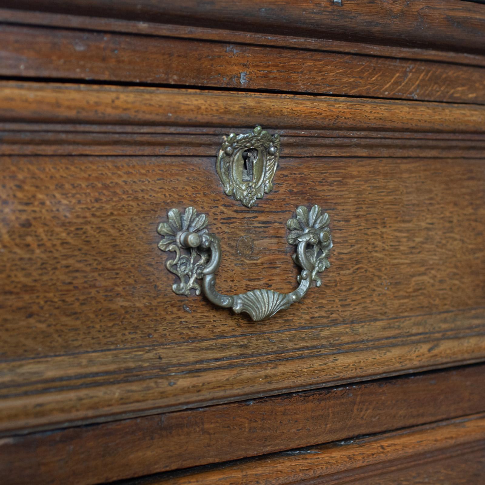 Antique Chest on Stand, English, Georgian, Oak, Chest of Drawers, circa 1720 For Sale 5