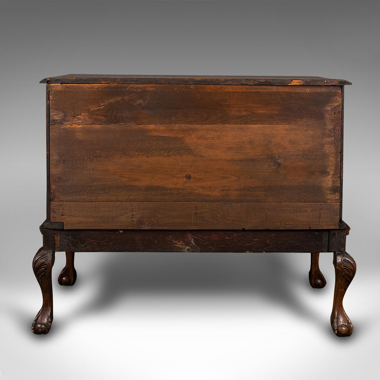 British Antique Chest on Stand, English, Lowboy, Chest of Drawers, Victorian, Circa 1870