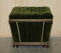 Antique Chesterfield Regency circa 1820 Ottoman Stool Footstool with Storage