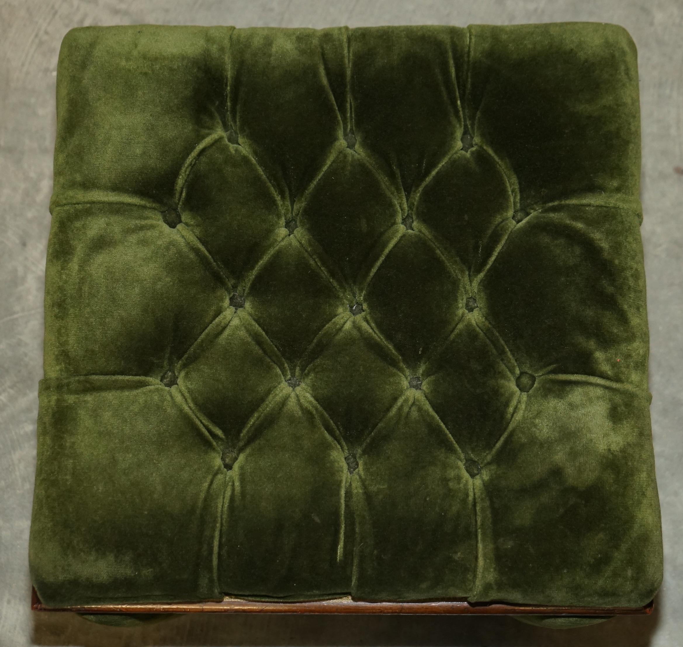Antique Chesterfield Regency circa 1820 Ottoman Stool Footstool with Storage In Good Condition In West Sussex, Pulborough