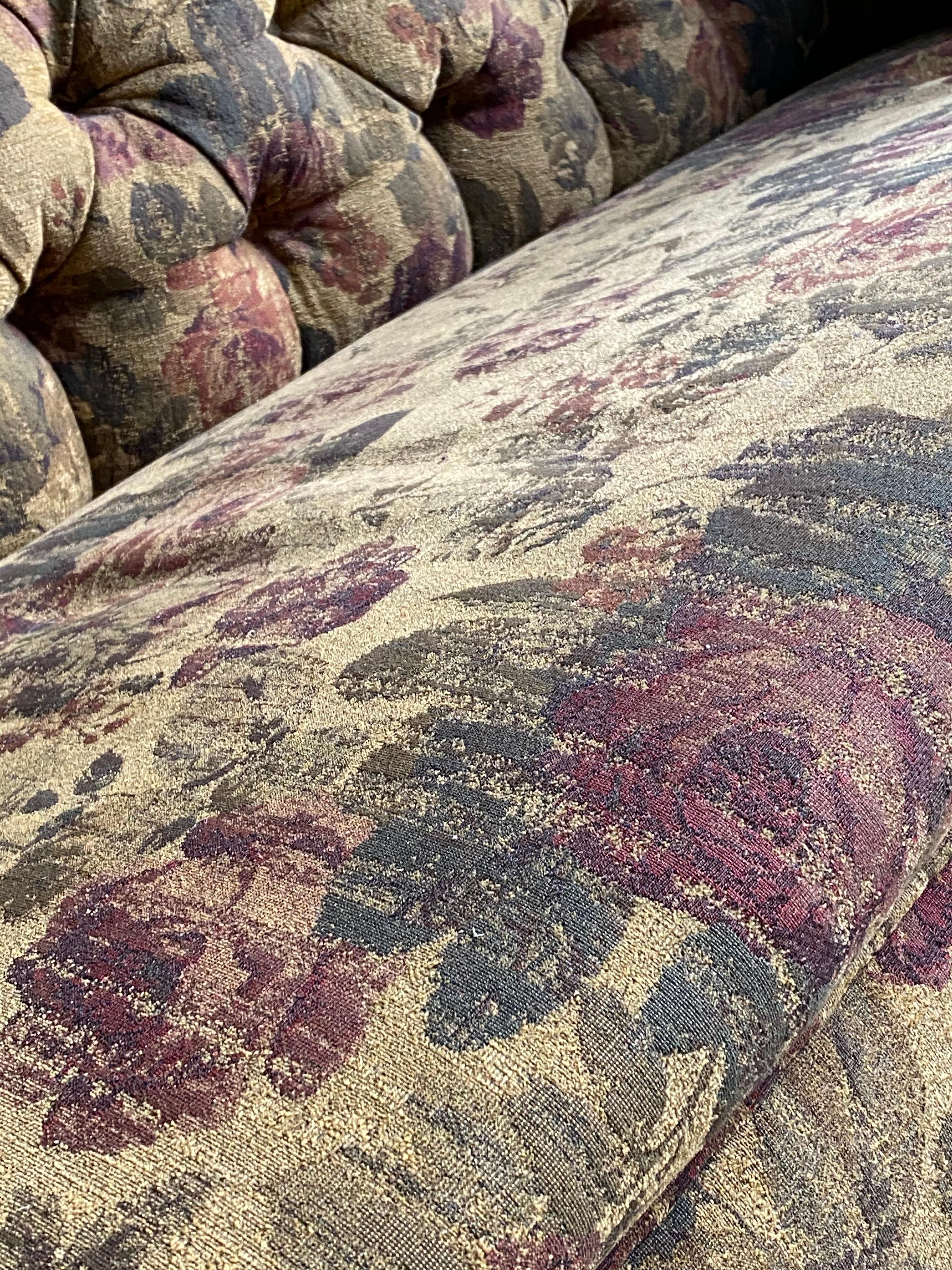 Late 19th Century Antique Chesterfield Sofa Settee Button-Back Three-Seat Victorian, circa 1890