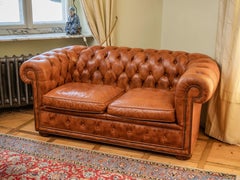 Antique Chesterfield two-seater sofa