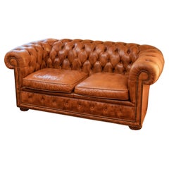 Antique Chesterfield two-seater sofa