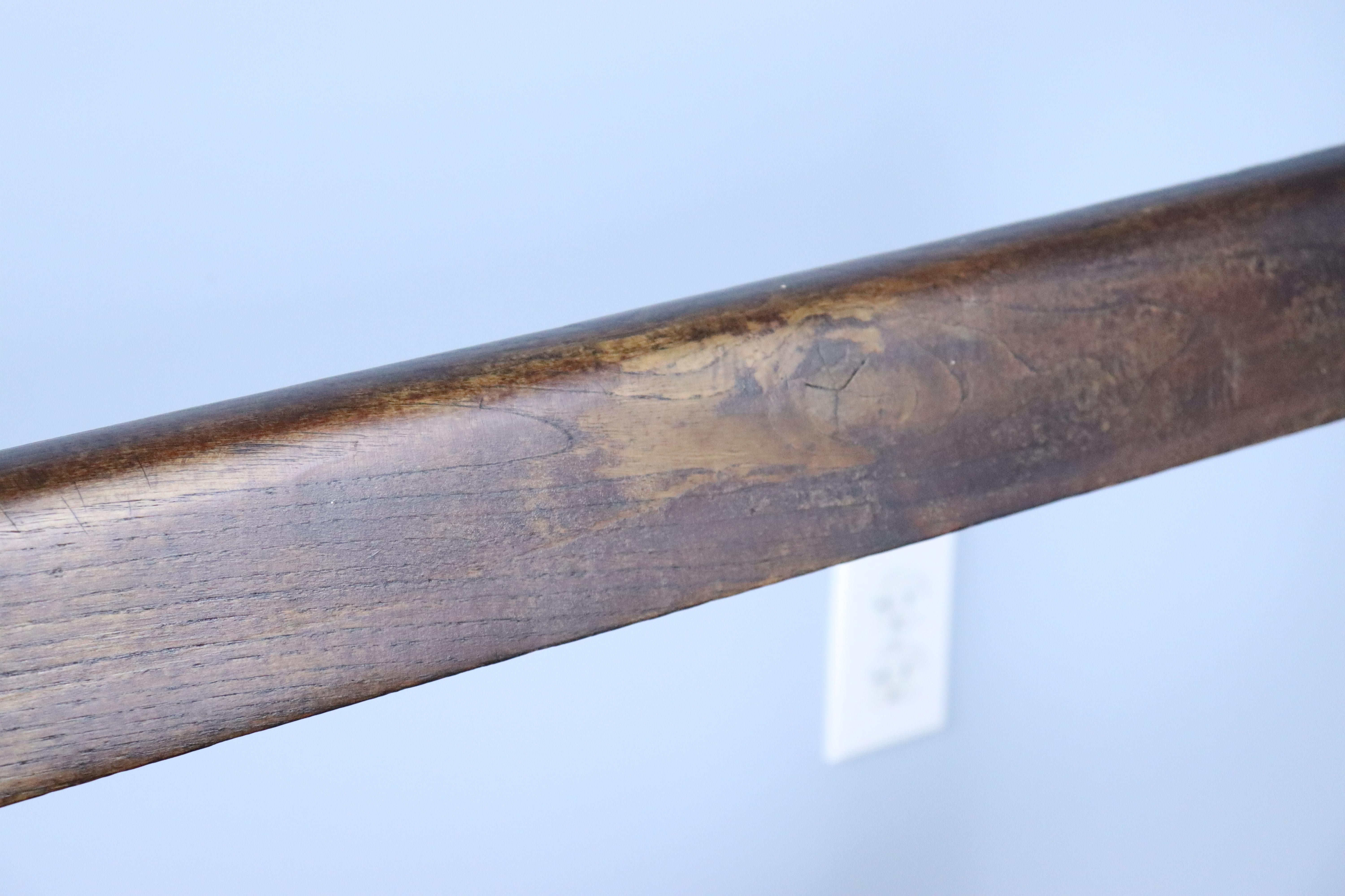 Antique Chestnut Bench with One Drawer 4