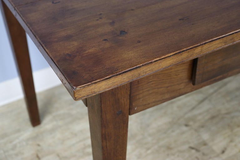 Antique Chestnut Farm Table, Two Drawers For Sale 2
