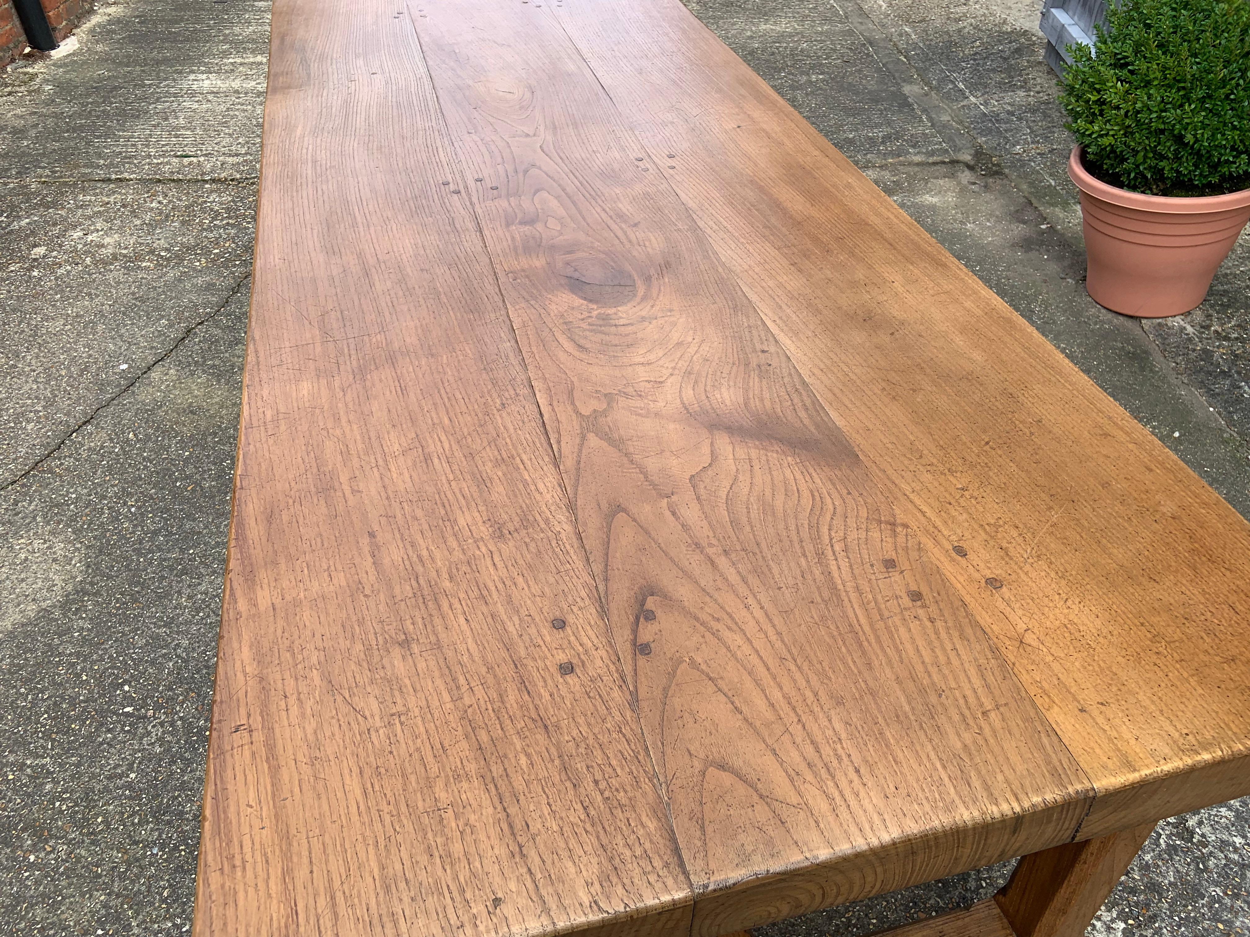 Hand-Crafted Antique Chestnut Farmhouse Table