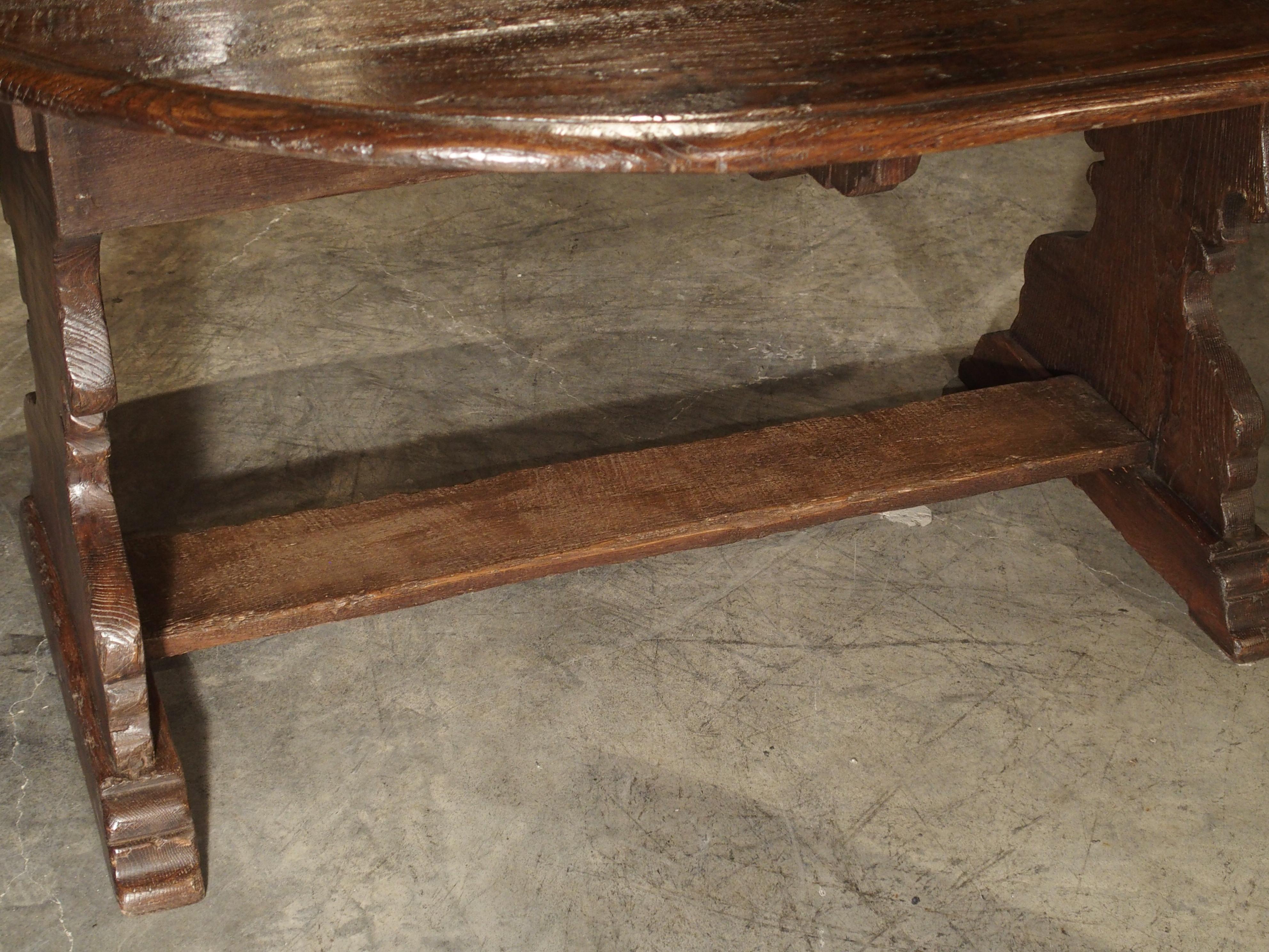 Antique Chestnut Wood Drop Leaf Table from Italy, circa 1790 7