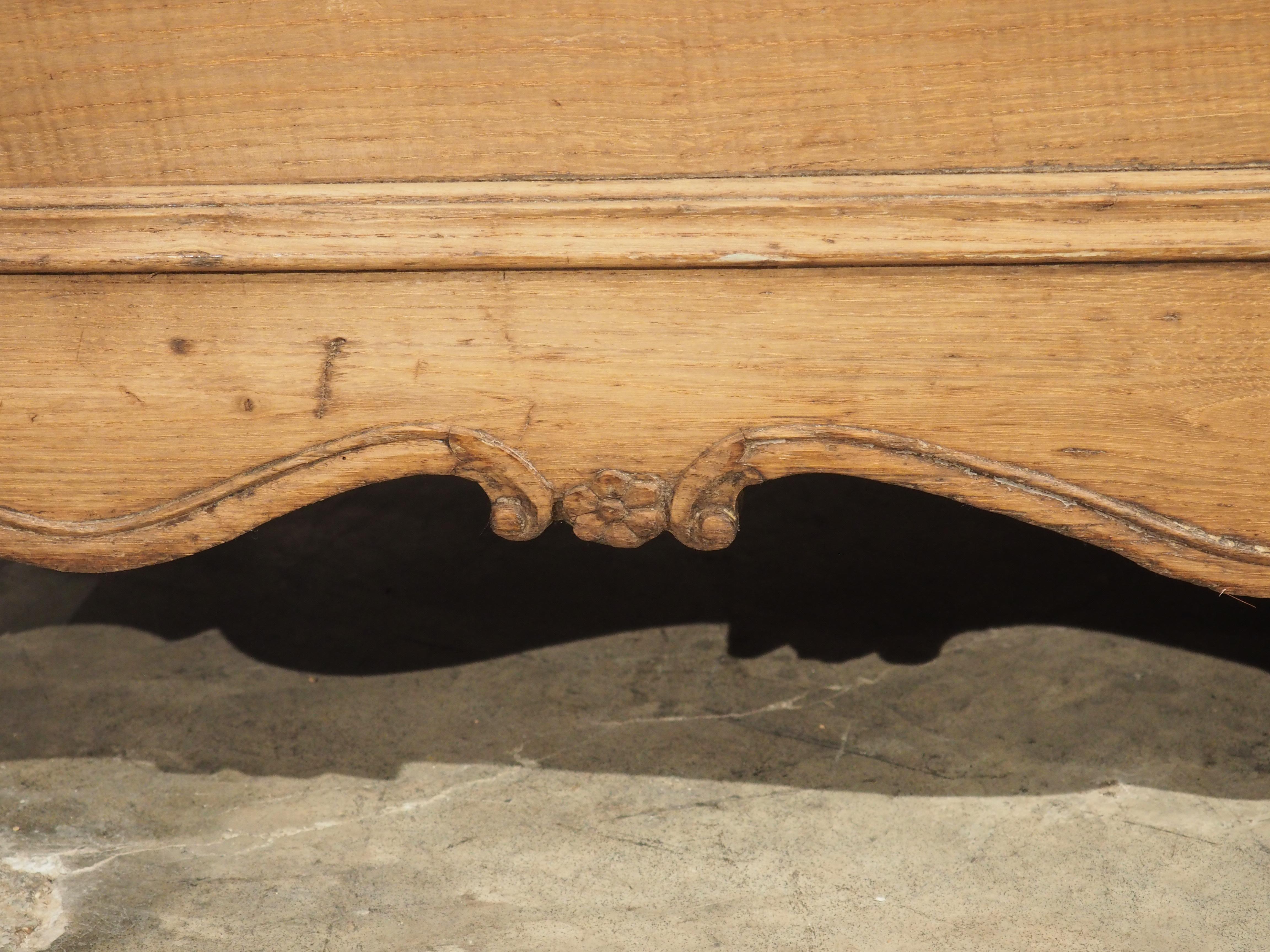 Antique Chestnut Wood Trunk from Brittany, France, Circa 1860 6