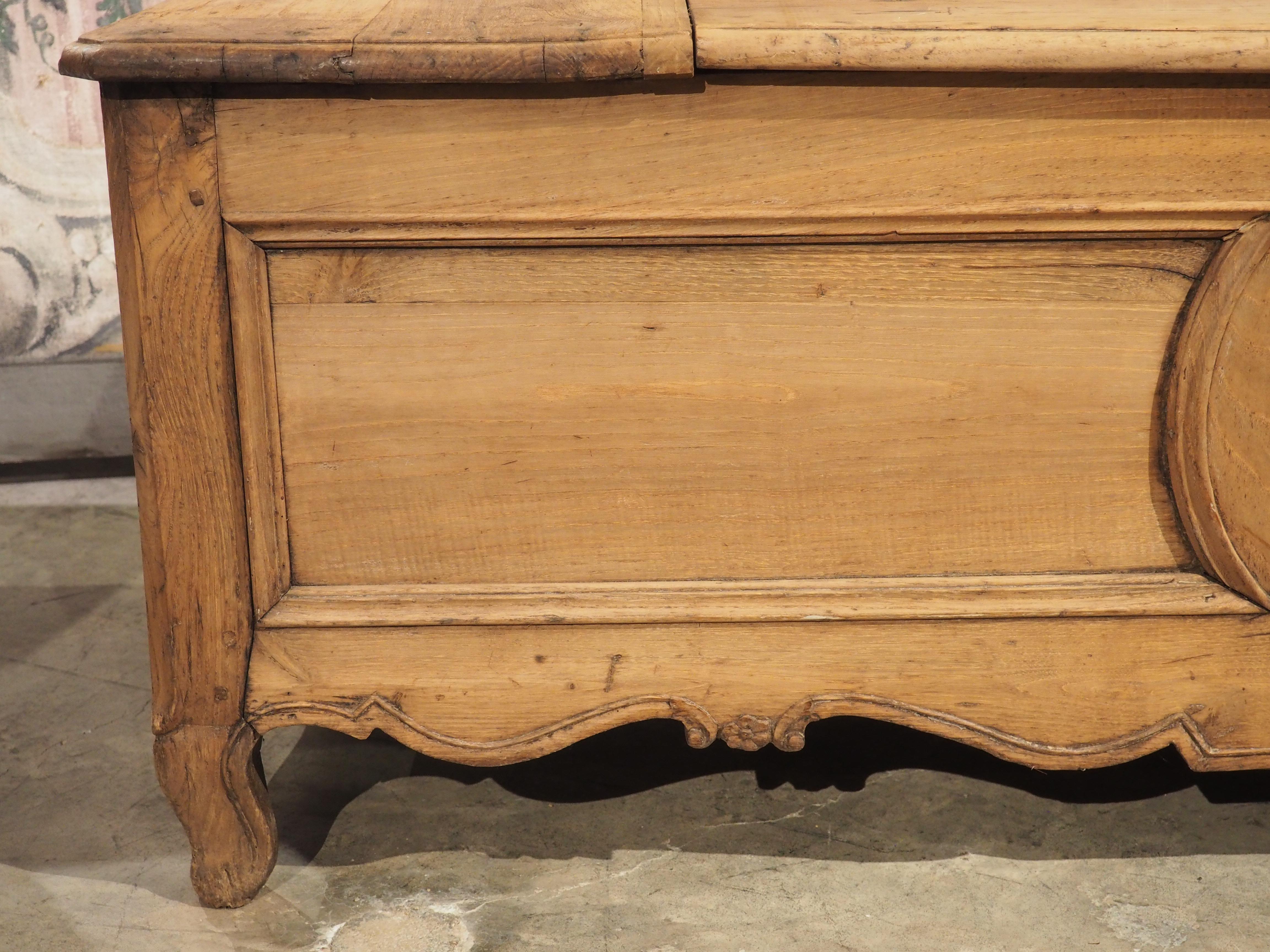 Antique Chestnut Wood Trunk from Brittany, France, Circa 1860 8