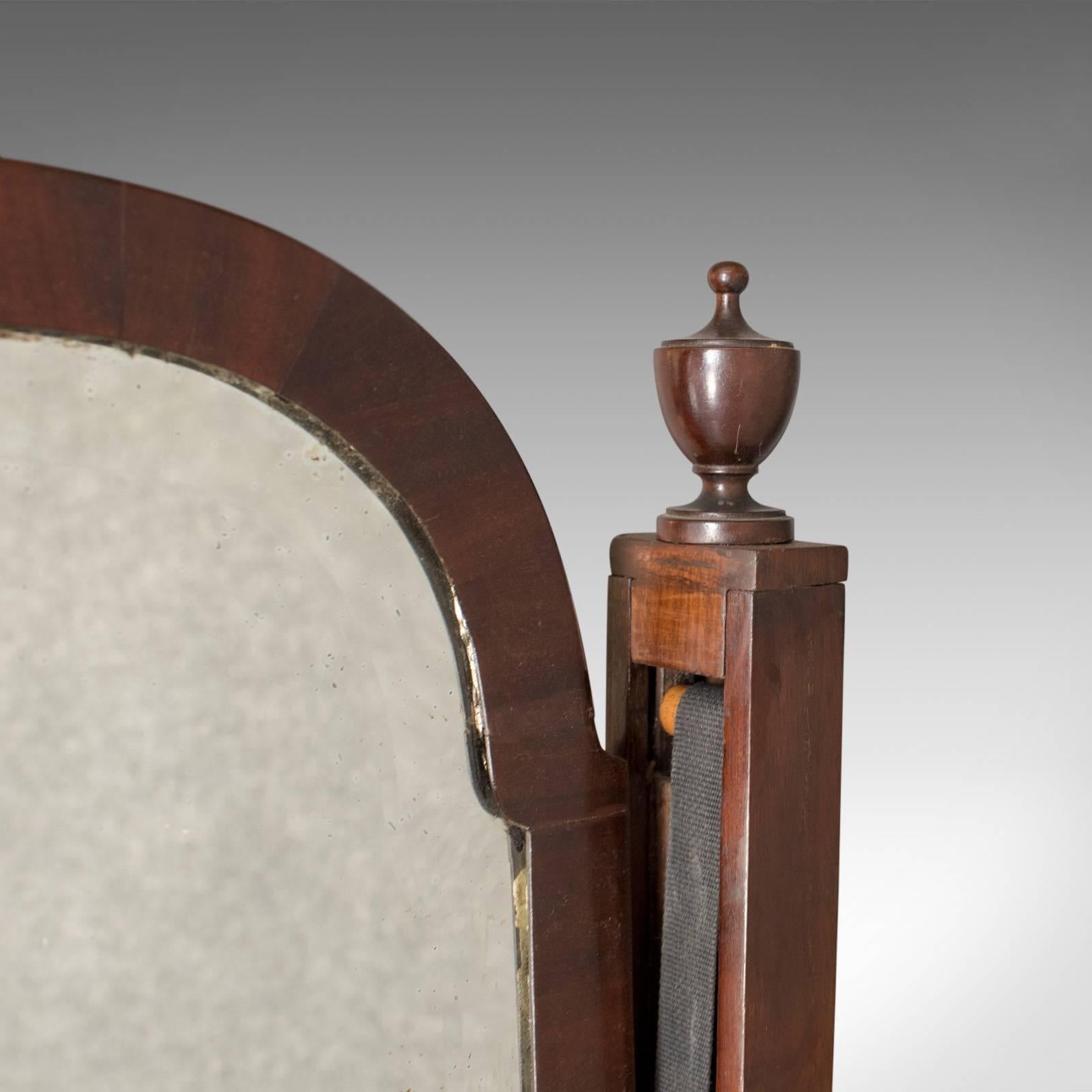 Antique Cheval Mirror, English Regency, Tilting, Dressing, Mahogany, circa 1820 6