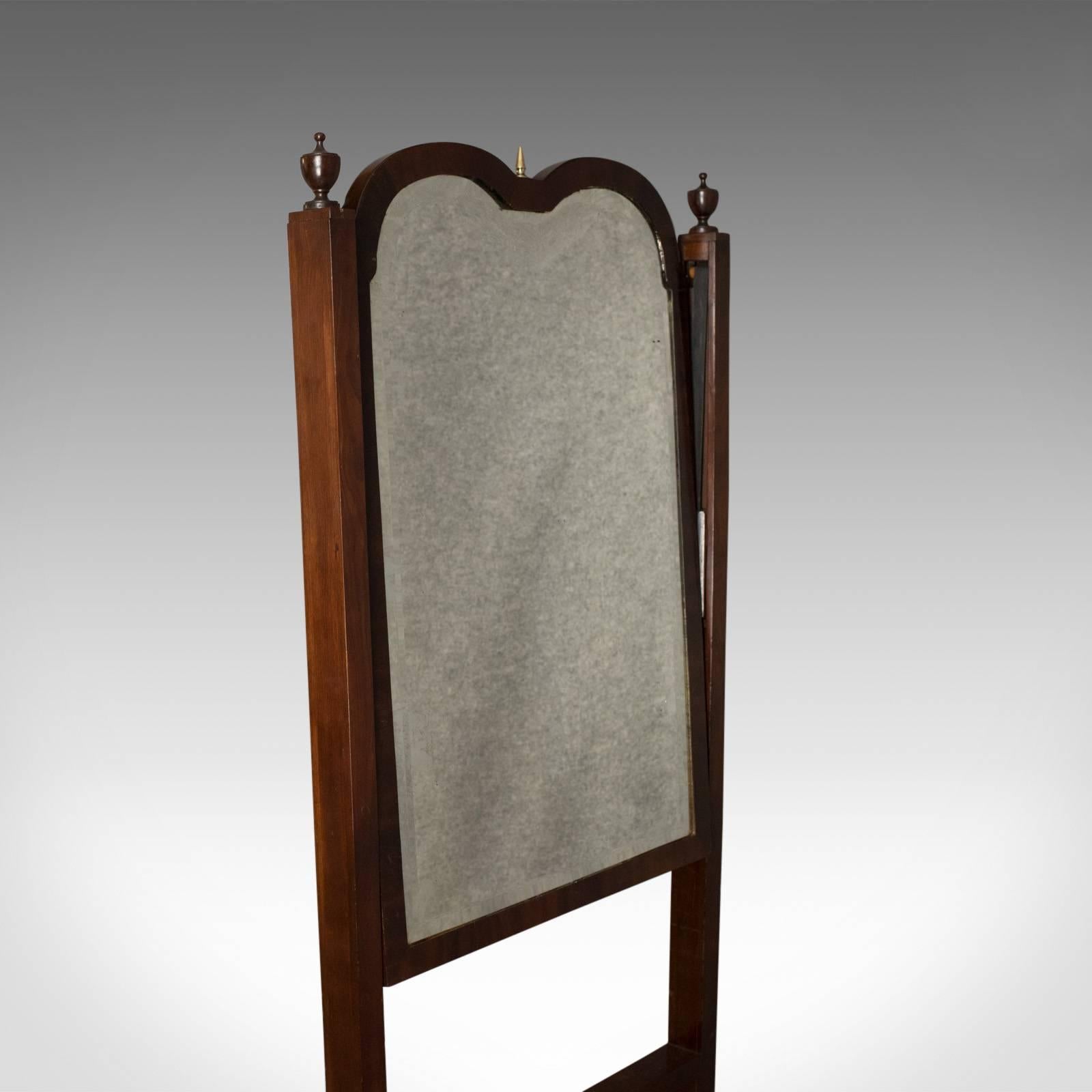 Antique Cheval Mirror, English Regency, Tilting, Dressing, Mahogany, circa 1820 2