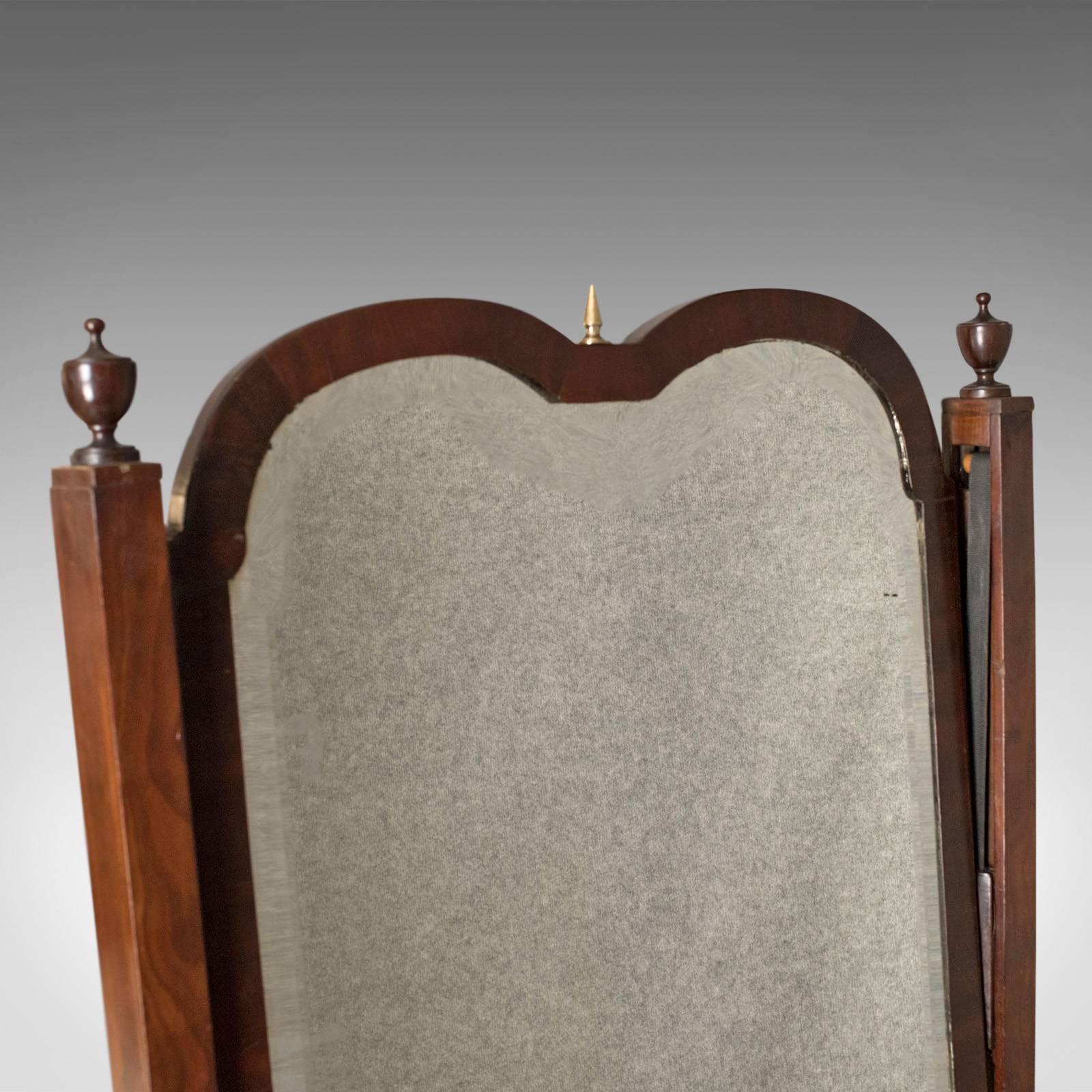 Antique Cheval Mirror, English Regency, Tilting, Dressing, Mahogany, circa 1820 3