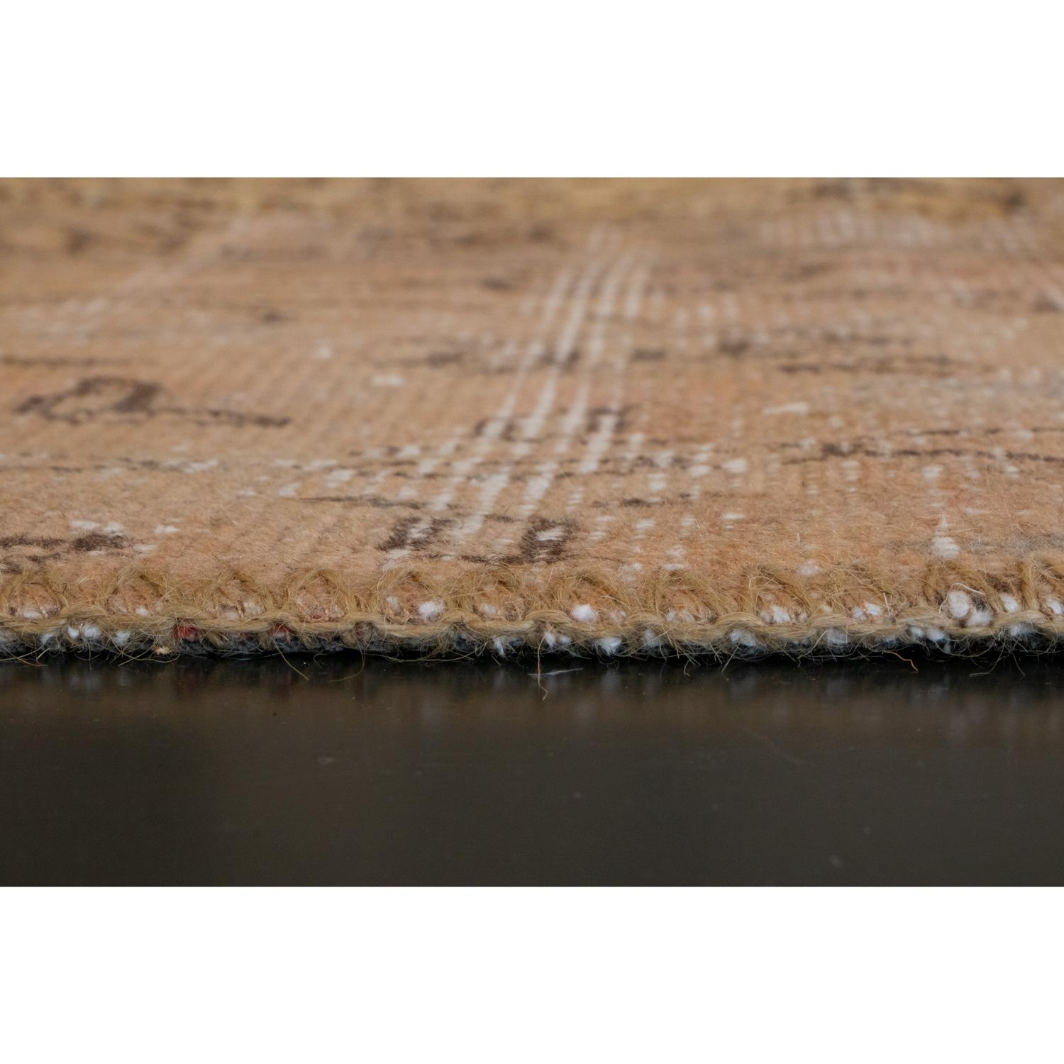 Nature Inspired Motifs Wool Cotton Rug by Deanna Comellini 120x120 cm For Sale 2