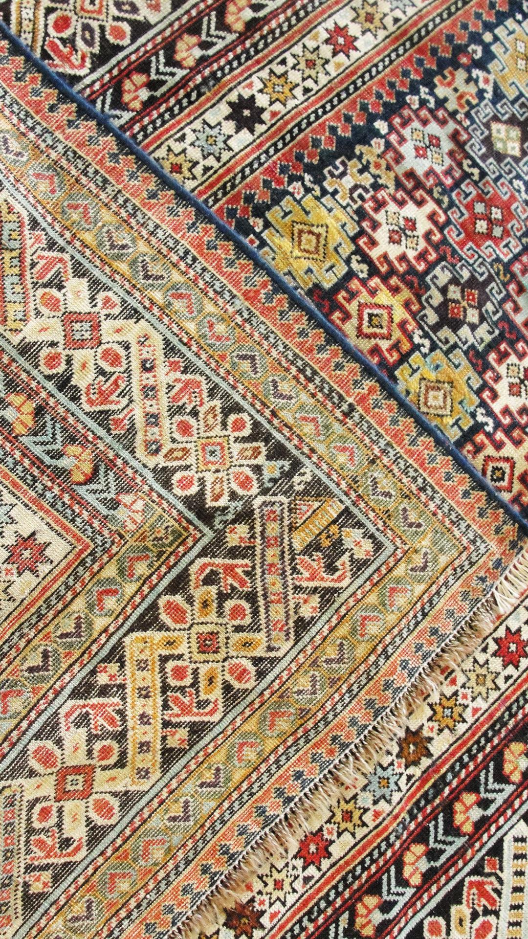 Kazak Antique Chichi Caucasian Rug, 3'2