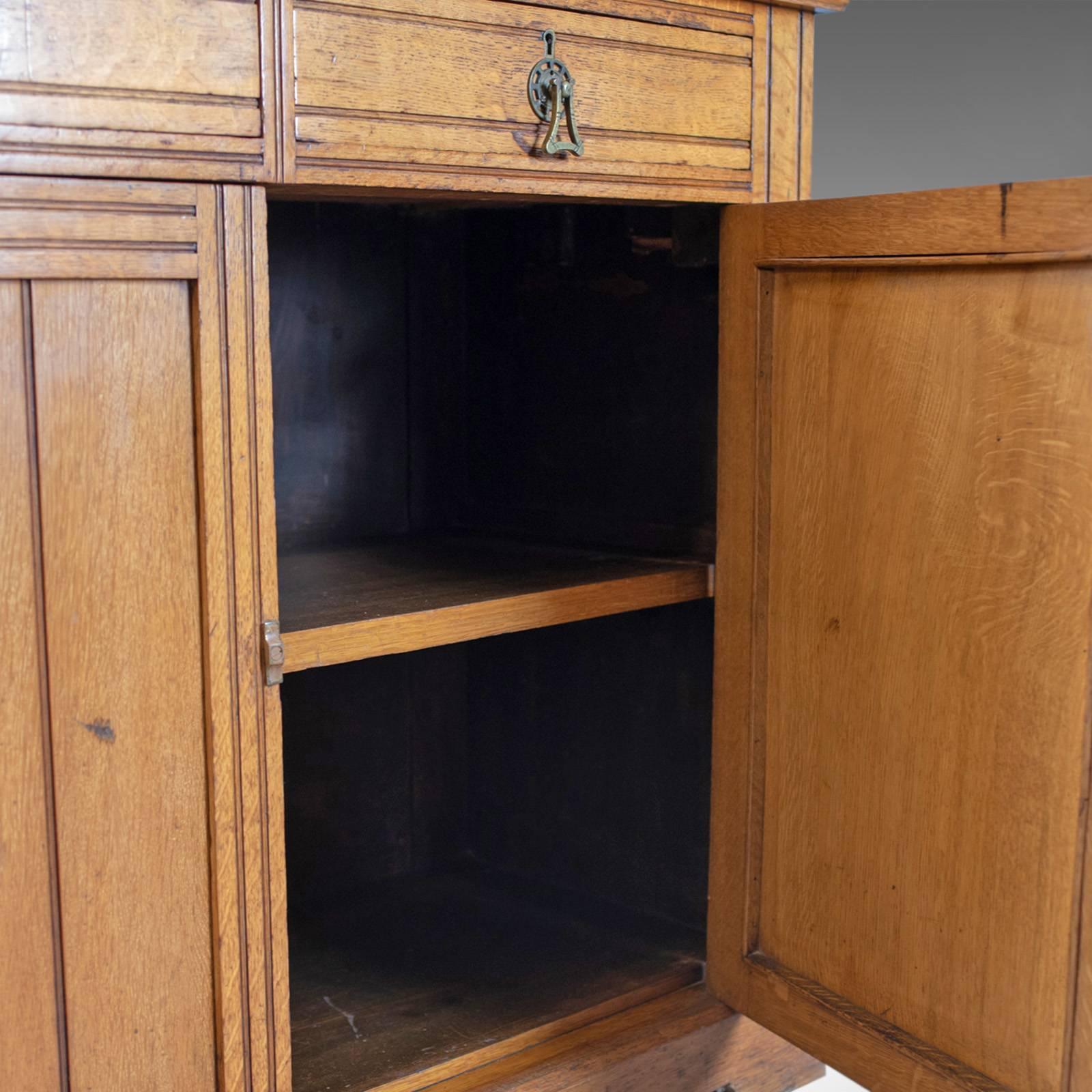 Antique Chiffonier Sideboard, English, Oak, Buffet or Cabinet, circa 1880 5