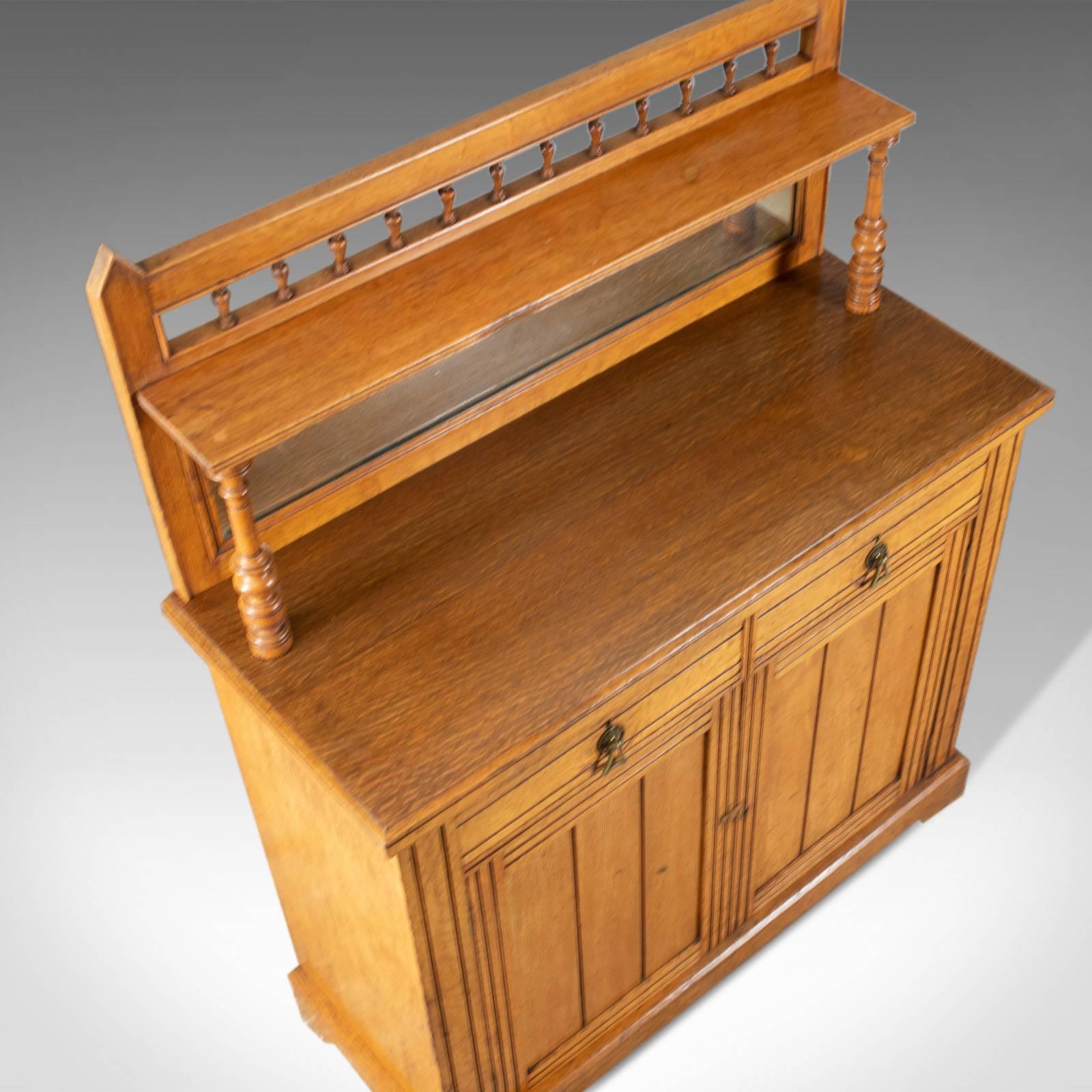 19th Century Antique Chiffonier Sideboard, English, Oak, Buffet or Cabinet, circa 1880