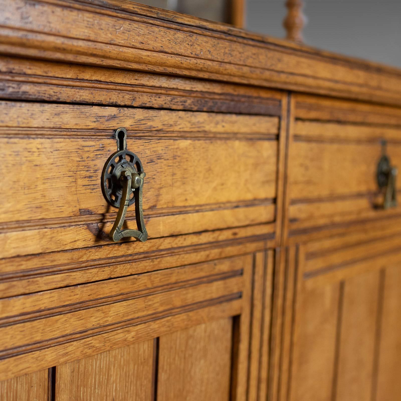 Antique Chiffonier Sideboard, English, Oak, Buffet or Cabinet, circa 1880 4